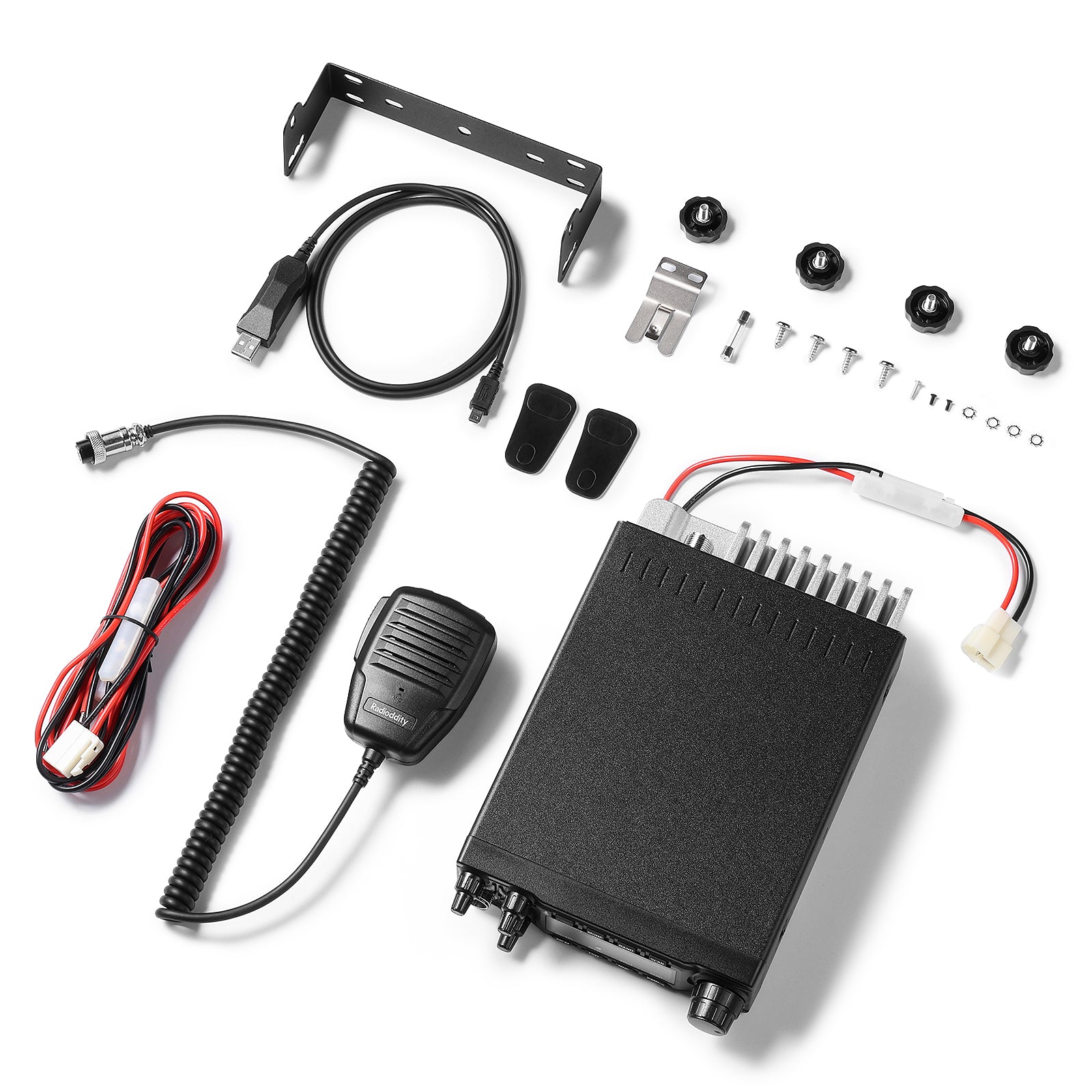 Radioddity QT80 10 Meter Ham Radio - 80W High Power, FM/AM/SSB/CW/PA Modes, Noise Reduction & Microphone Gain - Ideal for Truckers, Off-Roading & Emergency Communication
