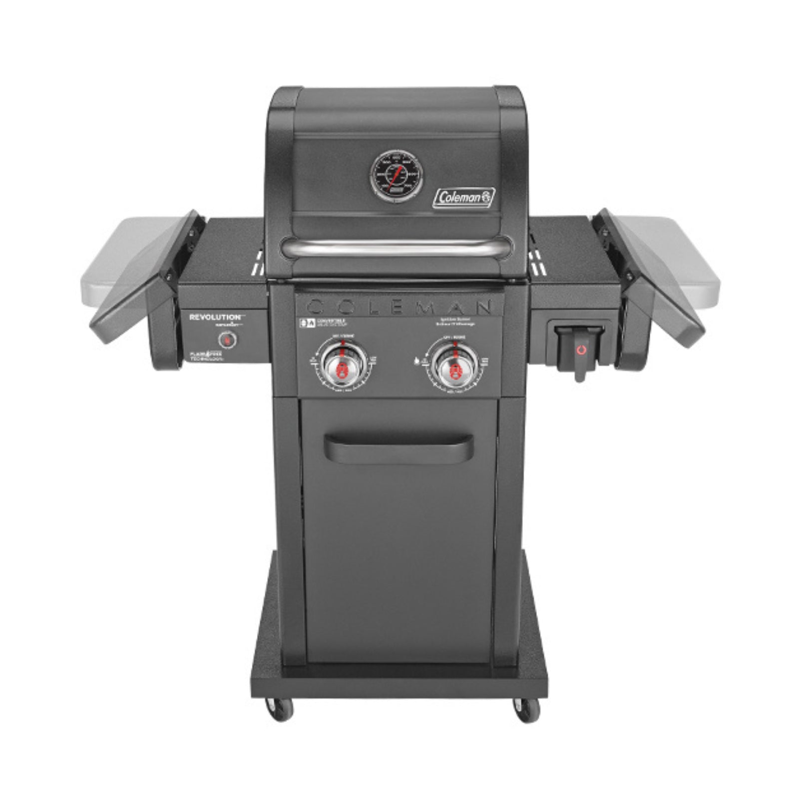 Coleman Revolution 2 Burner Propane Gas Grill - Portable Outdoor BBQ Grill with Glossy Black Finish | Perfect for Camping, Tailgating & Backyard BBQs