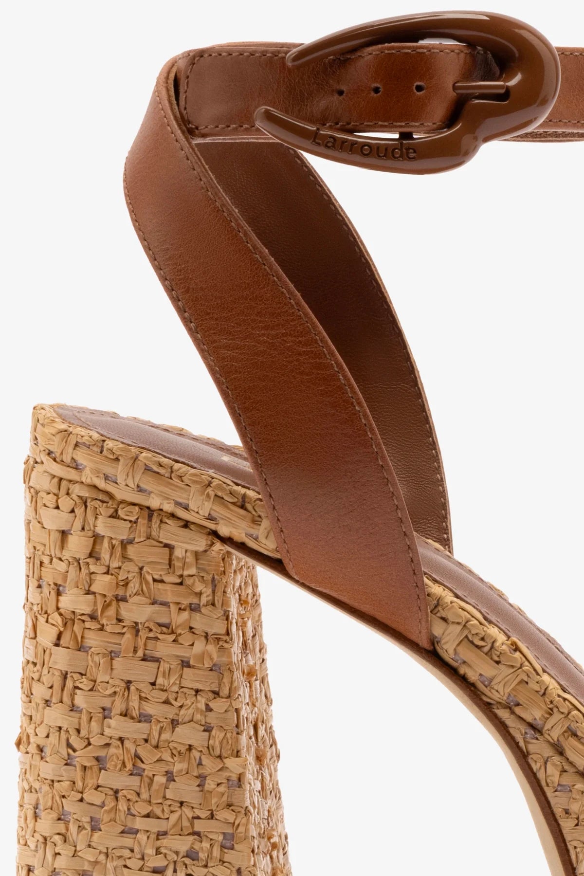 Dolly Verona Sandal - Women's Caramel Leather & Natural Raffia Summer Sandals | Comfortable Casual Shoes for Beach, Vacation & Everyday Wear
