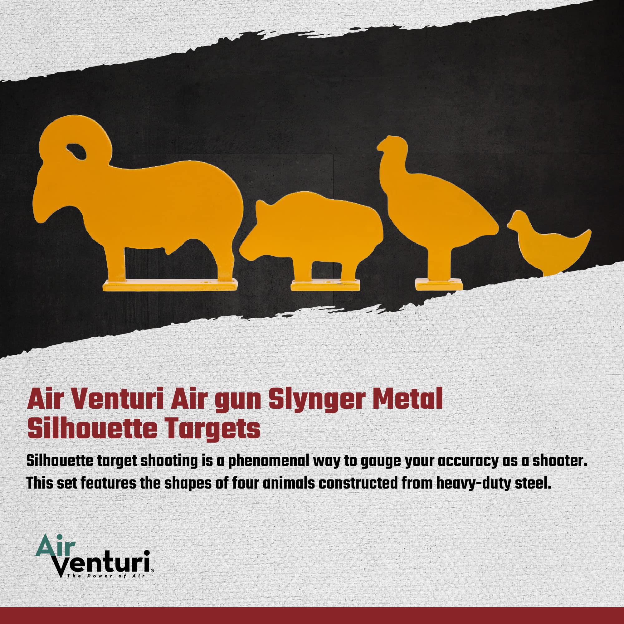 Air Venturi Precision Airgun Target - High-Quality Shooting Practice for Indoor & Outdoor Use - Perfect for Rifle & Pistol Training, Hunting, and Competition
