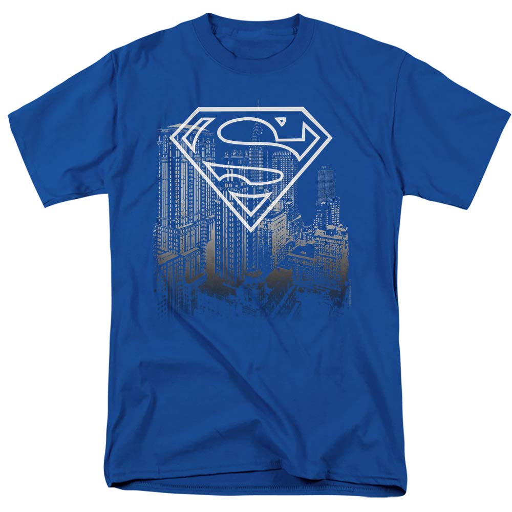 Superman Skyline Graphic Unisex T-Shirt for Men & Women - Casual Wear, Cosplay & Superhero Fan Apparel