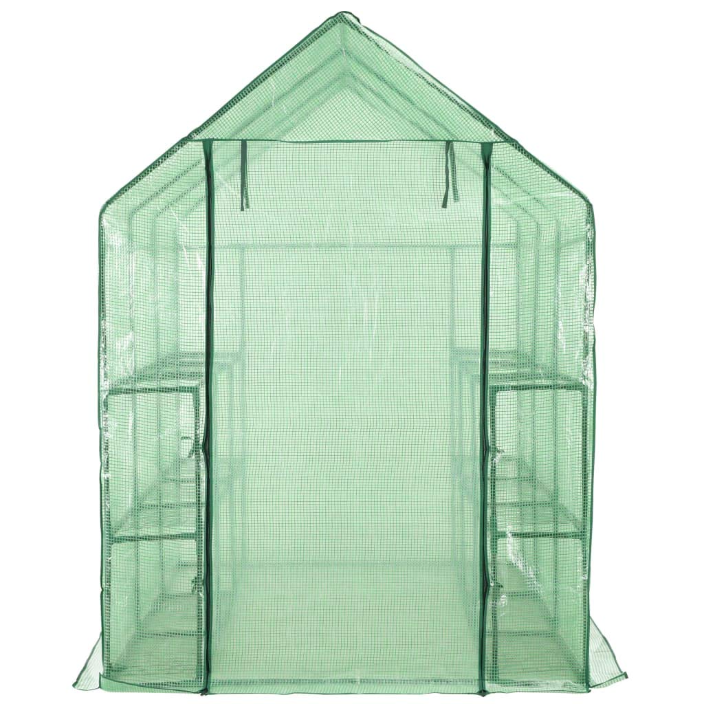 **Walk-in Greenhouse 4.7'x7'x6.4' - Outdoor & Indoor Plant Shelf for Tomatoes, Herbs, Winter Gardening - Durable Steel Frame with 12 Shelves - Perfect for Patio, Backyard & Urban Farming**