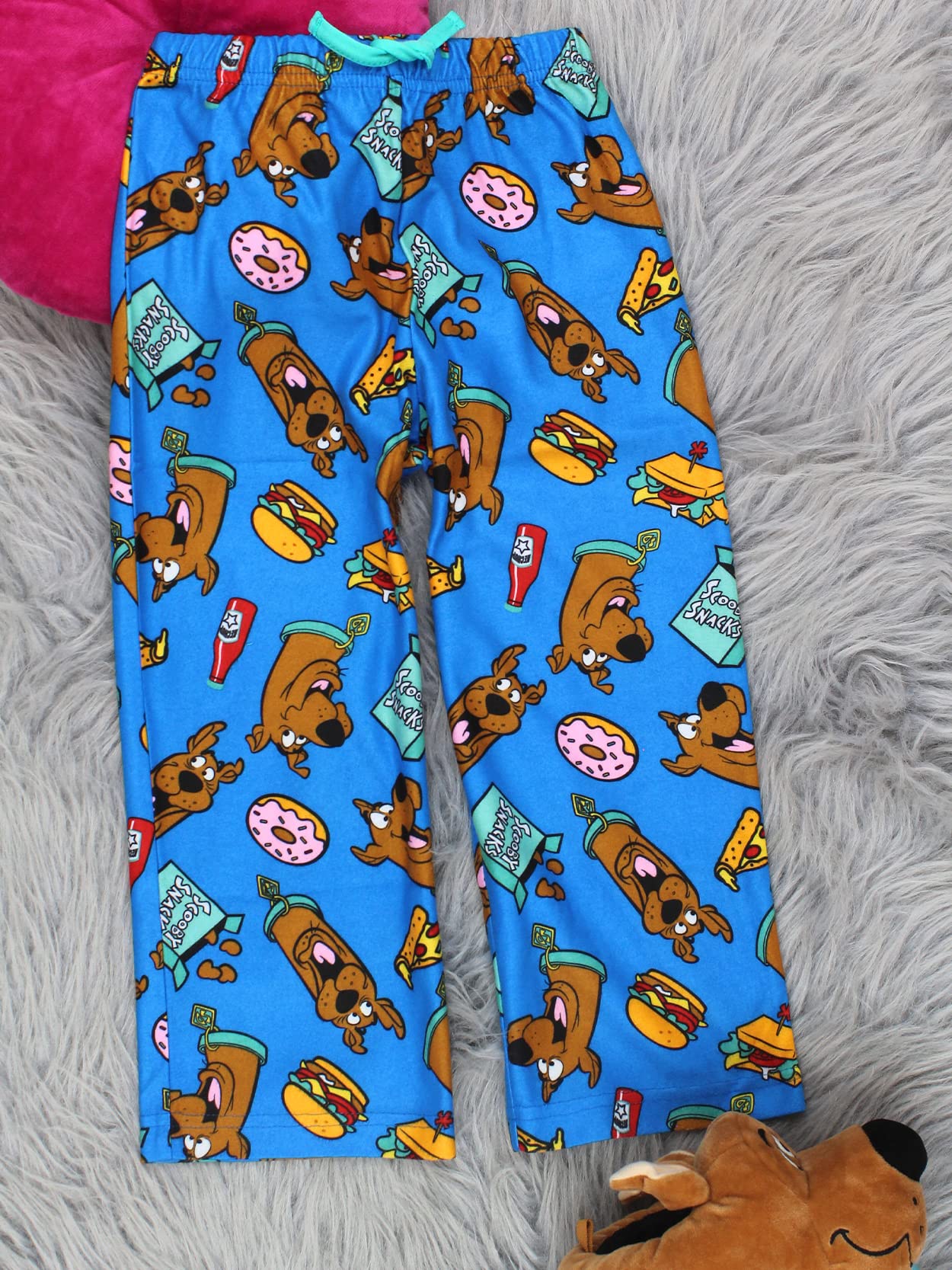 Scooby-Doo Scooby Snacks Kids Flannel Pajama Pants - Soft & Comfortable Blue Lounge Pants for Boys & Girls (Size 4) - Perfect for Sleepovers, Movie Nights & Cozy Family Time