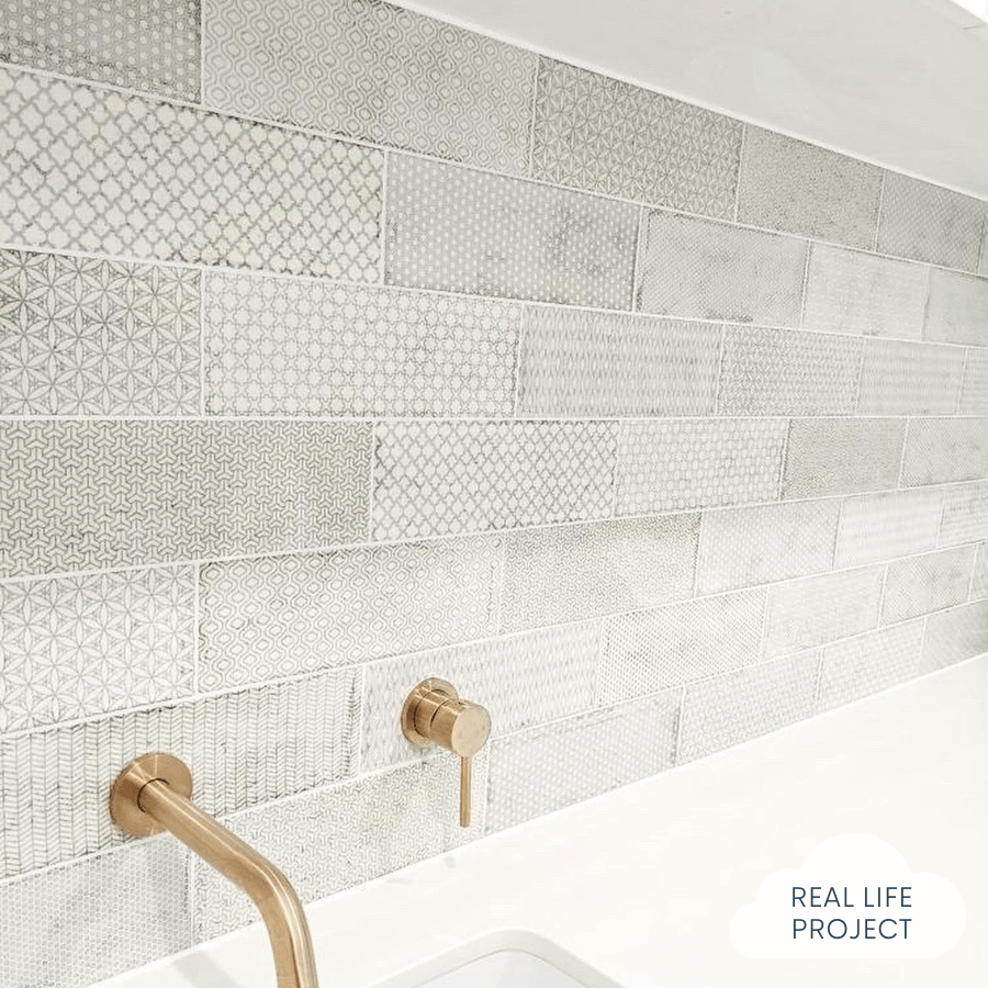 Lennox Head Gloss Green Pattern Tile - Premium Ceramic Wall & Floor Tiles for Bathroom, Kitchen Backsplash, and Living Room Decor