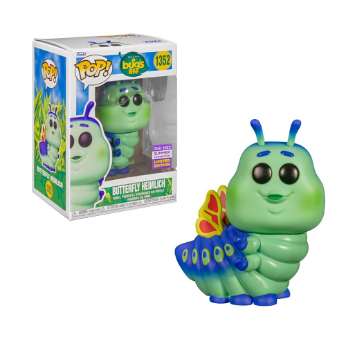 Funko Pop! A Bug's Life: Heimlich as Butterfly #1352 - Summer Convention 2023 Exclusive - Disney Pixar Collectible Figure for Display & Gifts