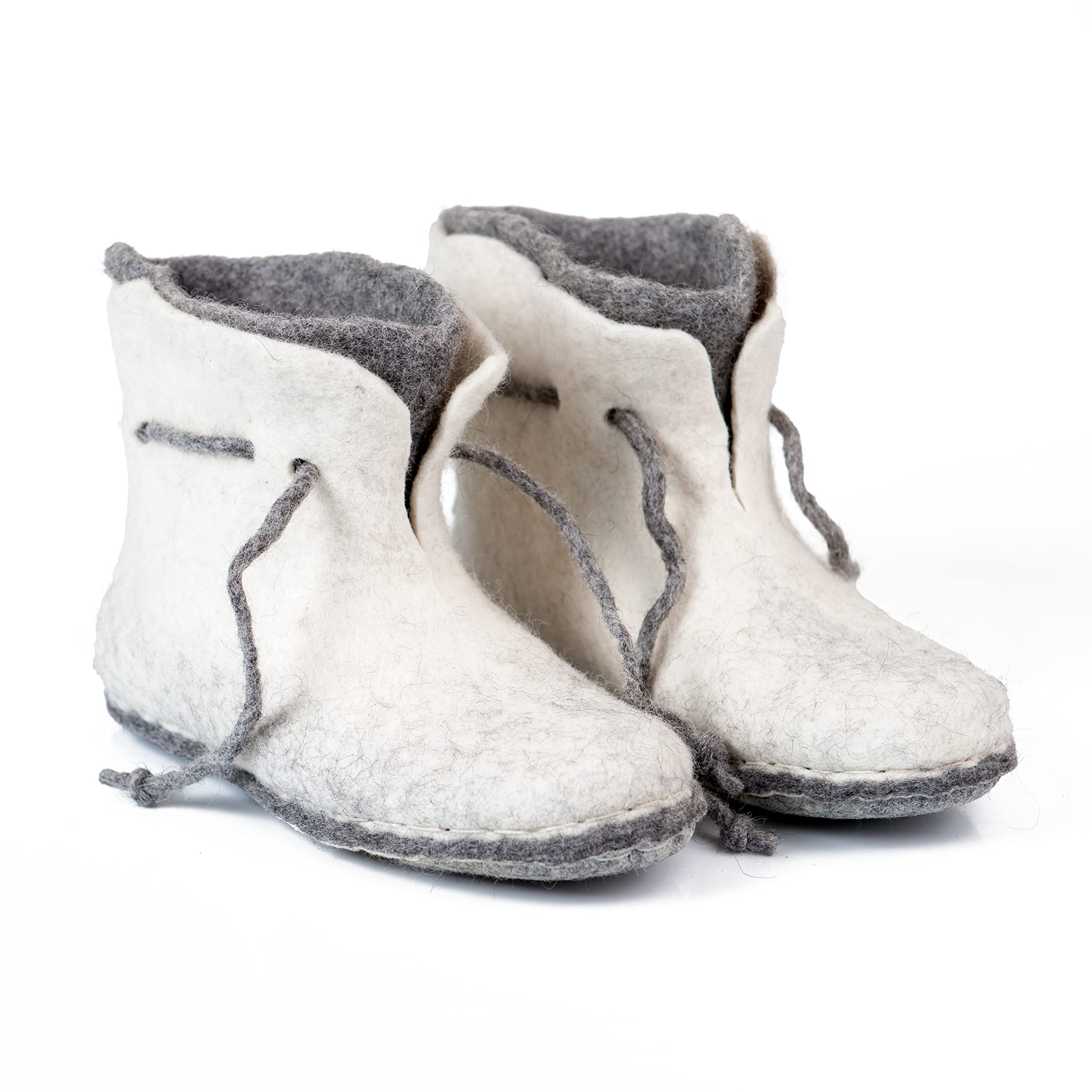 Cozy 2-Layer Wool Ankle Boots for Women - Warm Winter House Slippers with Non-Slip Sole | Perfect Mothers Day Gift, Christmas Present & Indoor/Outdoor Comfort Shoes for Home, Office and Travel