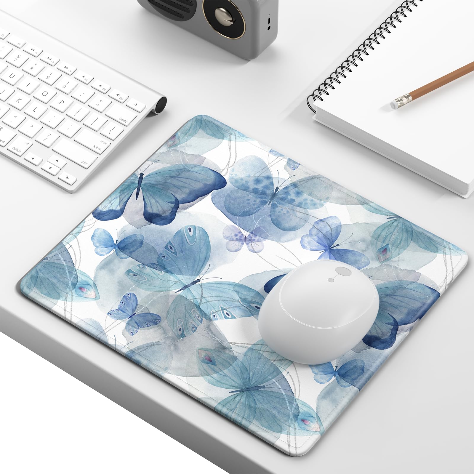 Minimalist Marble Mouse Pad - Non-Slip Rubber Gaming Mouse Mat with Stitched Edges for Office, Laptop, PC - 9