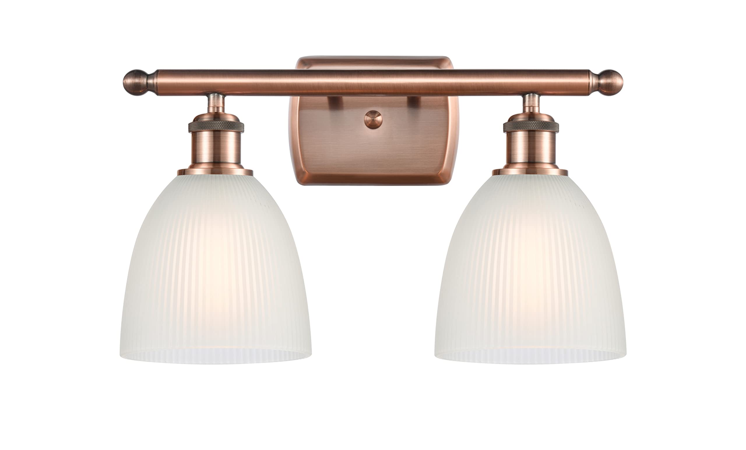 Innovations Lighting 516-2W-AC-G381 Castile 2-Light Bathroom Vanity Light - Ballston Collection - Perfect for Modern Bathrooms & Powder Rooms