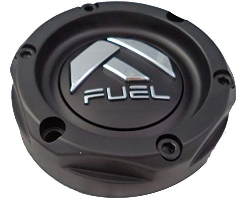 Fuel Wheels Flat Black Custom Wheel Center Caps - Set of 4 (1003-36MB) | Premium Hub Caps for Trucks, SUVs & Custom Cars - Enhance Style & Protection