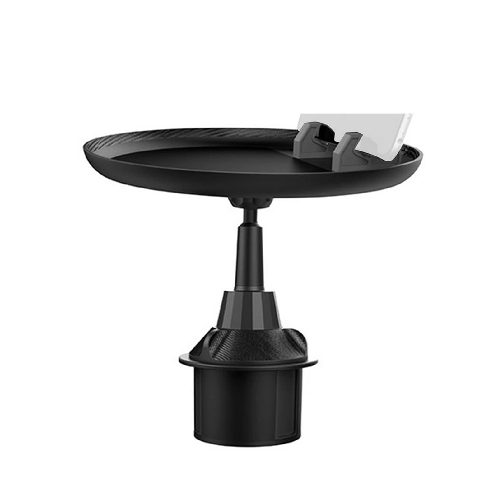 LAErper Adjustable Car Dining Tray - Portable Car Table with Cup Holder, Food Rack & Coffee Stand for Road Trips, Commuting & In-Car Meals (Short Size)