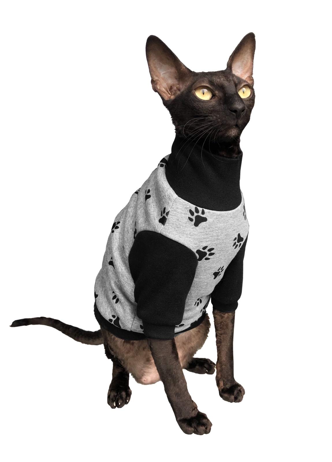 HappyPaws Winter Sweater for Sphynx Cats - Soft & Warm Hairless Cat Clothes Size L - Cozy Outfit for Indoor & Outdoor Winter Adventures
