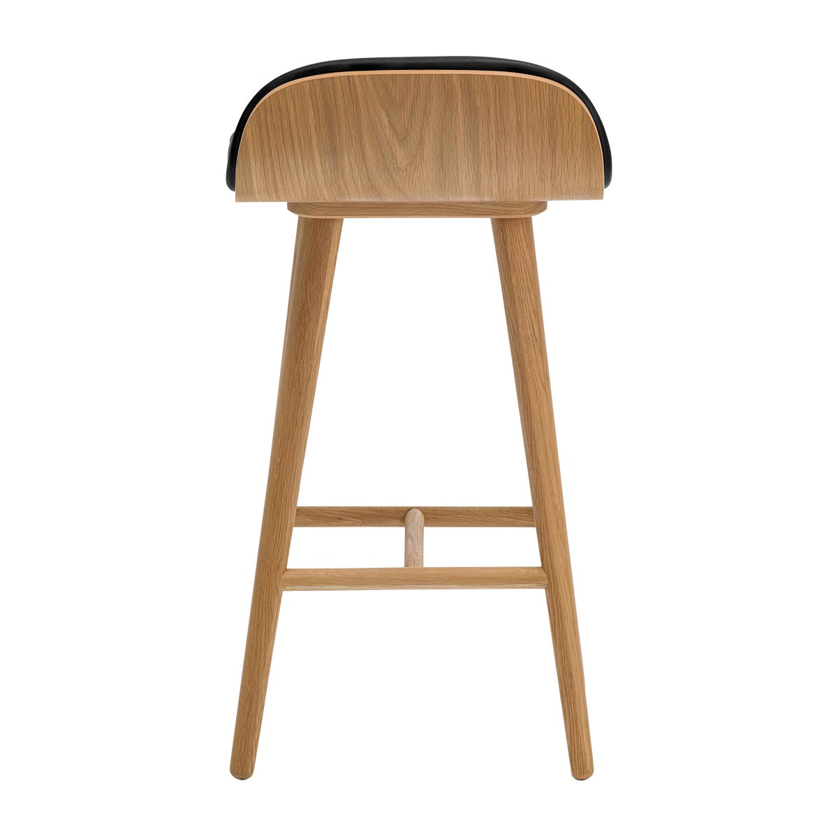 Premium Leather Bar Stool - Adjustable Height Modern Counter Stool with Backrest - Perfect for Kitchen Island, Home Bar & Dining Room Decor