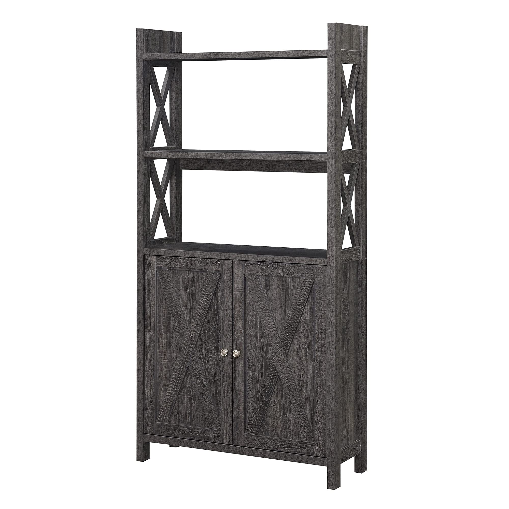 Ergode Oxford Bookcase with Storage Cabinet - Modern Wooden Bookshelf for Home & Office - Perfect for Living Room, Bedroom, or Study Organization