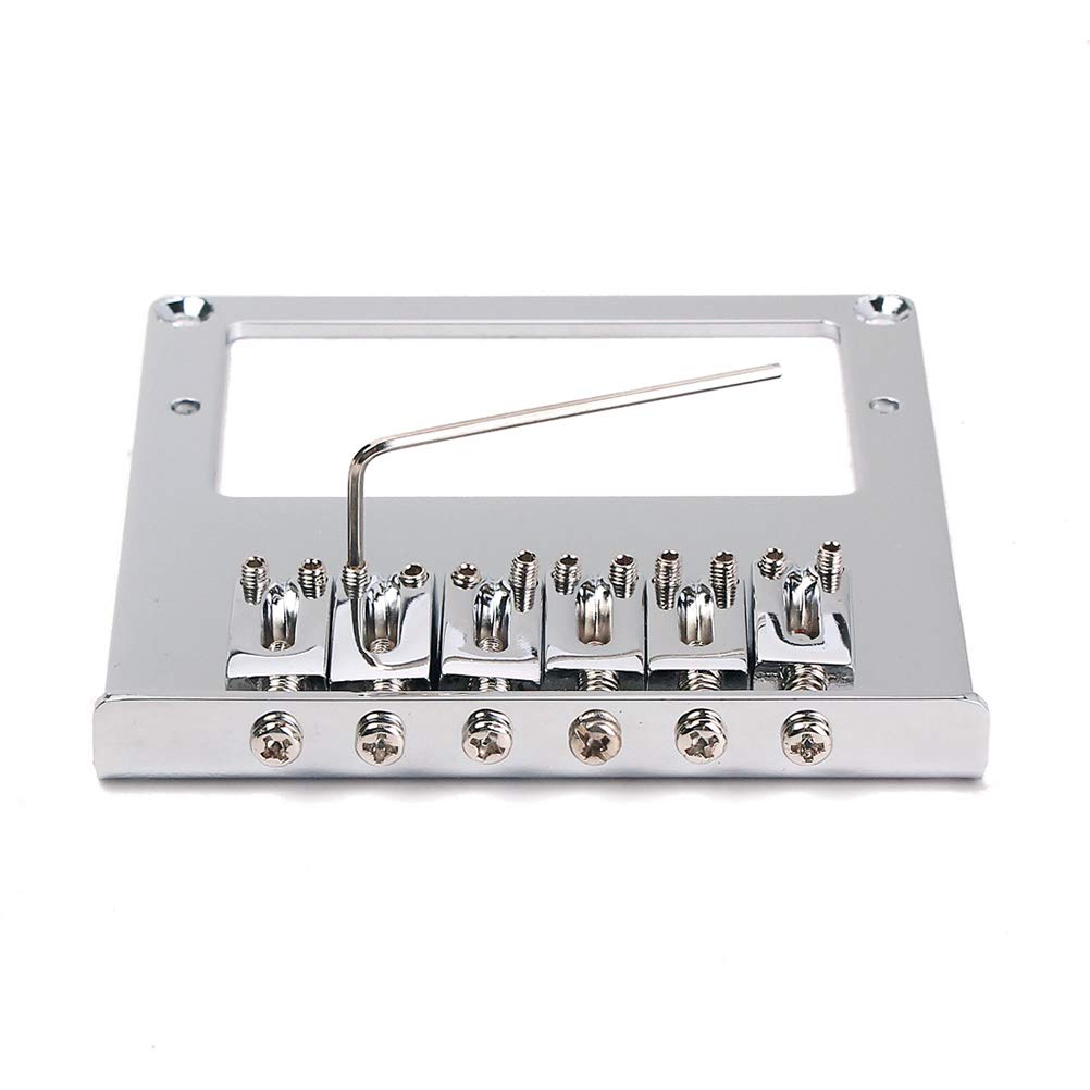 6 String Guitar Bridge Parts - Electric & Acoustic Guitar Bridge Plate with Saddle & Dual Pickups | Premium Guitar Bridge Accessories for Enhanced Sound & Performance | Perfect for Guitar Upgrades, Repairs & Custom Builds