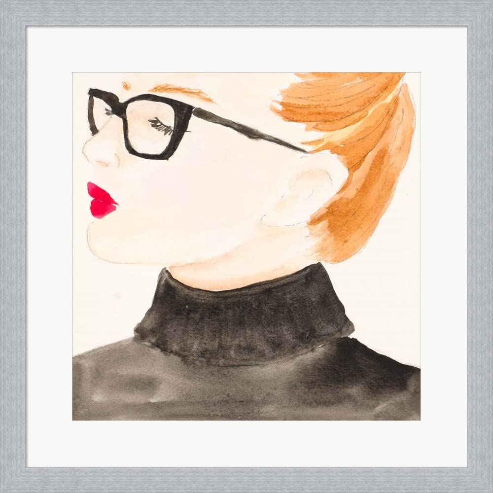 Dream Brave Girl by Lanie Loreth - 19x19 Inch Framed Art Print with Slim Silver Frame - Inspirational Wall Decor for Girls' Bedroom, Nursery & Home Office