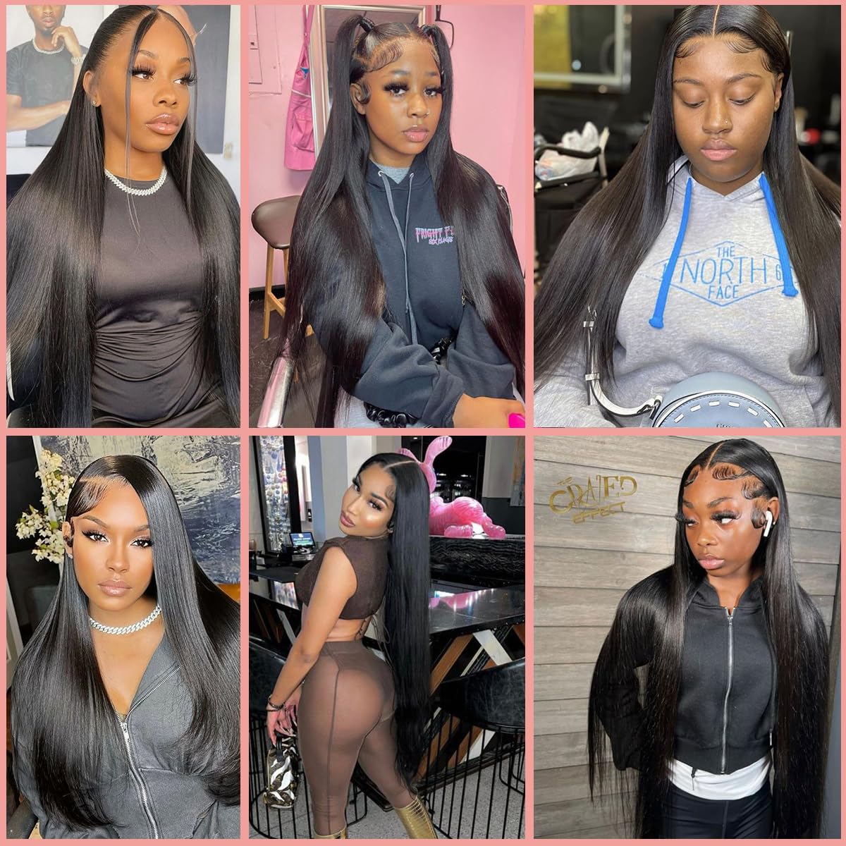 34 Inch Straight Lace Front Wigs Human Hair - Pre Plucked 13x6 HD Lace Front Wig 200% Density - Natural Black Straight Human Hair Wig for Women - Perfect for Daily Wear, Cosplay & Special Occasions