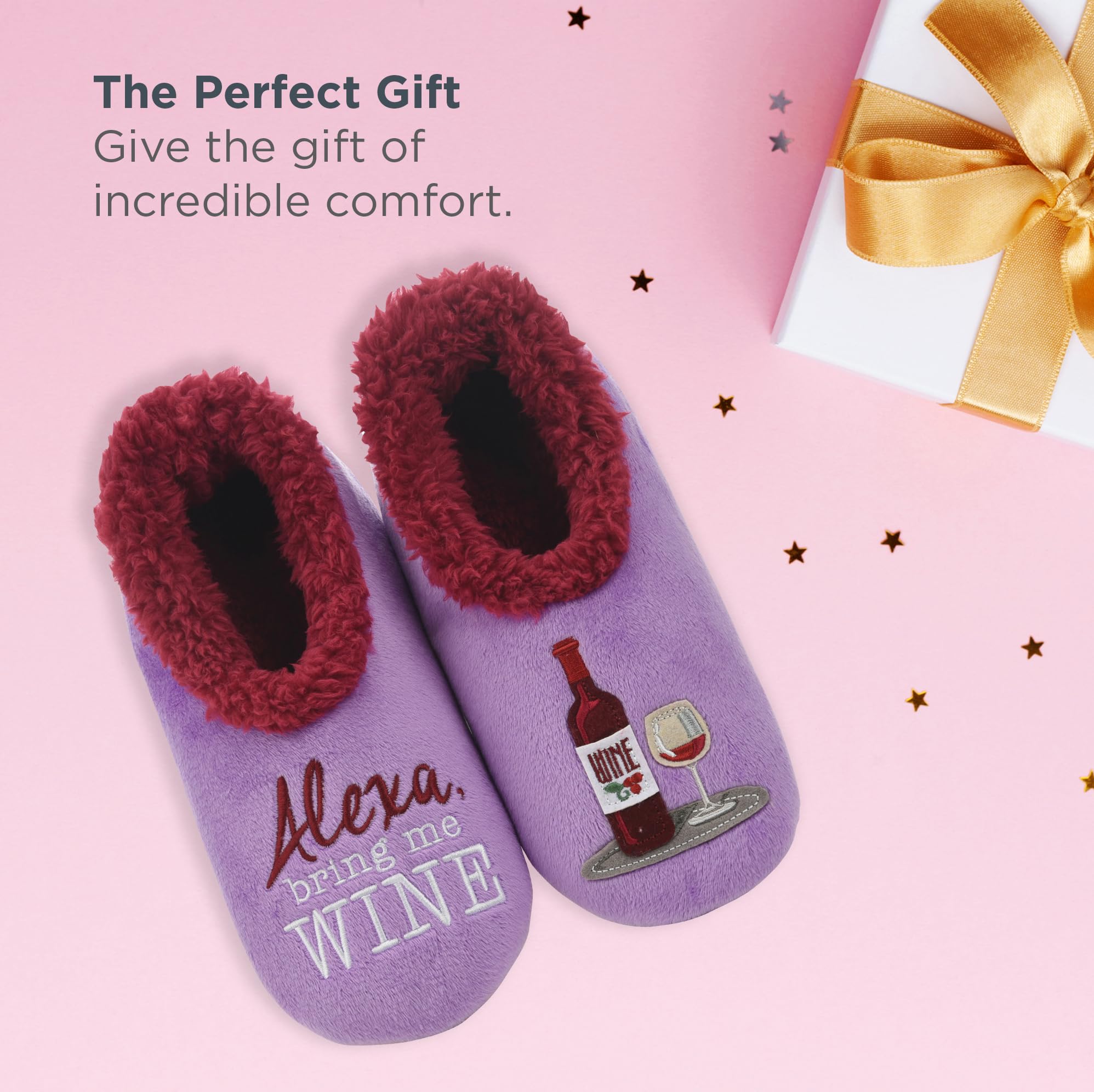 Cozy Sherpa-Lined Slipper Socks for Women - Non-Slip Fuzzy Winter House Shoes with Warm Fleece Lining - Perfect for Indoor Comfort, Lounge Wear & Gift Giving