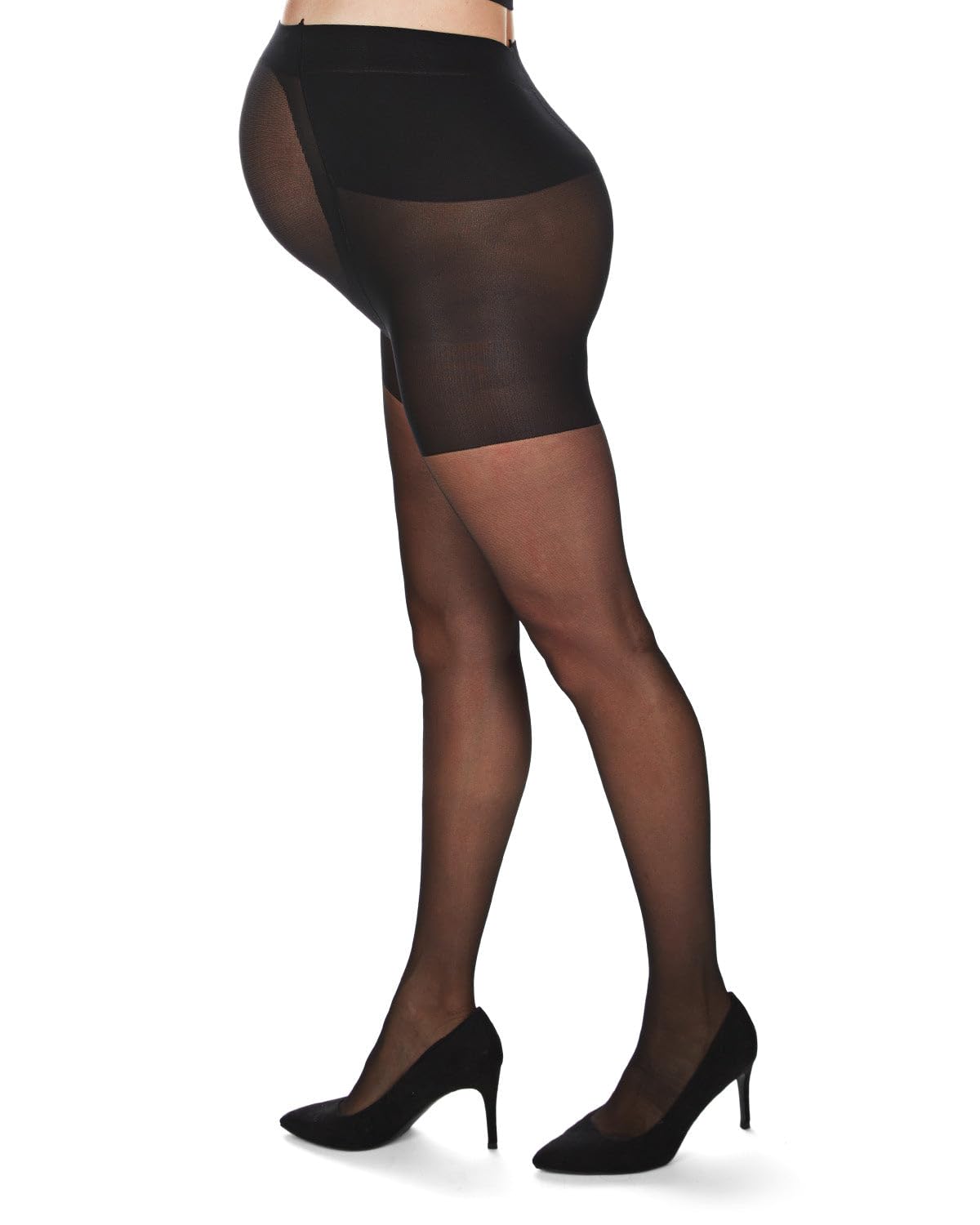 MeMoi Women's 12 Denier Sheer Maternity Pantyhose - Extra Large Waist Support - Comfortable & Stretchy Pregnancy Tights for Work, Daily Wear & Special Occasions