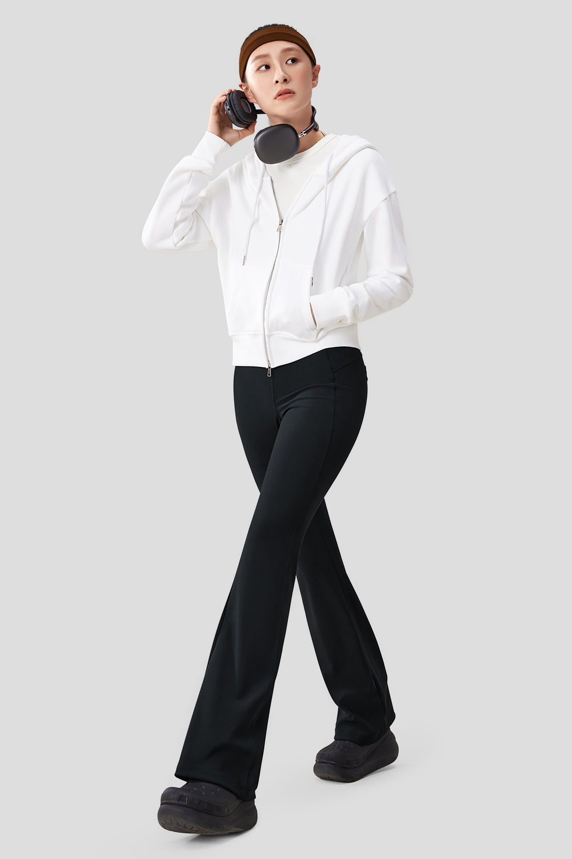 Women's High Elasticity Flared Pants - Stretchy Comfort Bootcut Trousers for Work, Casual & Yoga | Plus Size Options Available