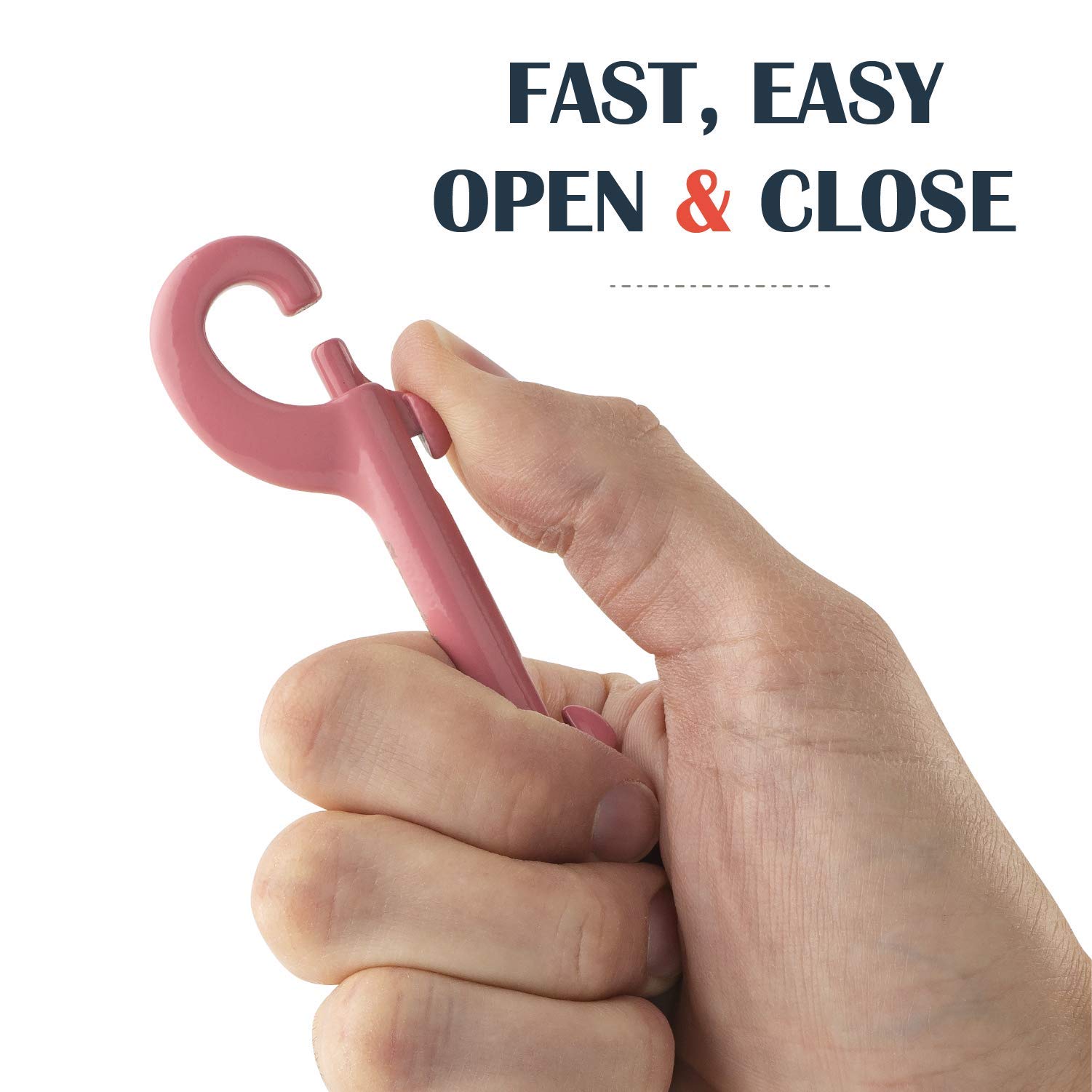 Flourish Pets Stainless Steel Double Sided Bolt Snap Hook - Multipurpose Pet Leash Clip for Dogs, Cats, Small Animals (Light Pink, Single) - Perfect for Walking, Training, and Securing Pets to Fences or Crates