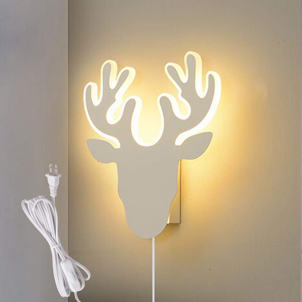 ANYE 16W LED Wall Sconce Light - Warm White PMMA Shade with 5.9ft UL Plug-in Cord - Modern Wall Lamp for Living Room, Bedroom, Bathroom, Hotel & Cafe Decor - Energy Saving Decorative Lighting (Model BD1315)