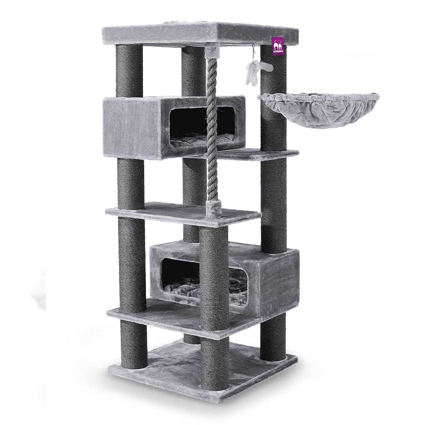 Lucky Rebels Turnpike 190cm Cat Tree - Large Multi-Level Cat Tower with Scratching Posts & Perches for Indoor Cats | Perfect for Play, Rest & Climbing in Home or Apartment