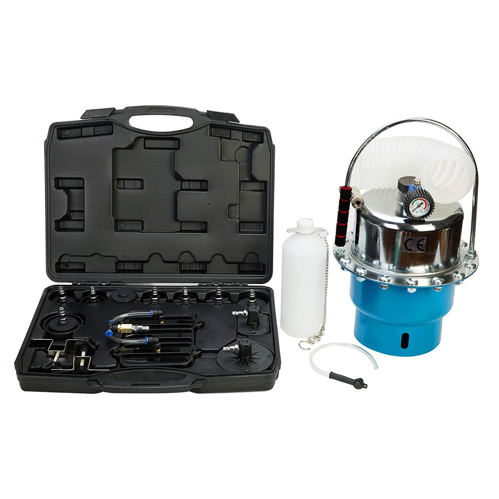 8MILELAKE Pneumatic Air Pressure Brake Bleeder Kit - Professional Brake and Clutch Bleeding Tool Set for Cars, Trucks & Motorcycles | Ideal for DIY Auto Repair & Maintenance