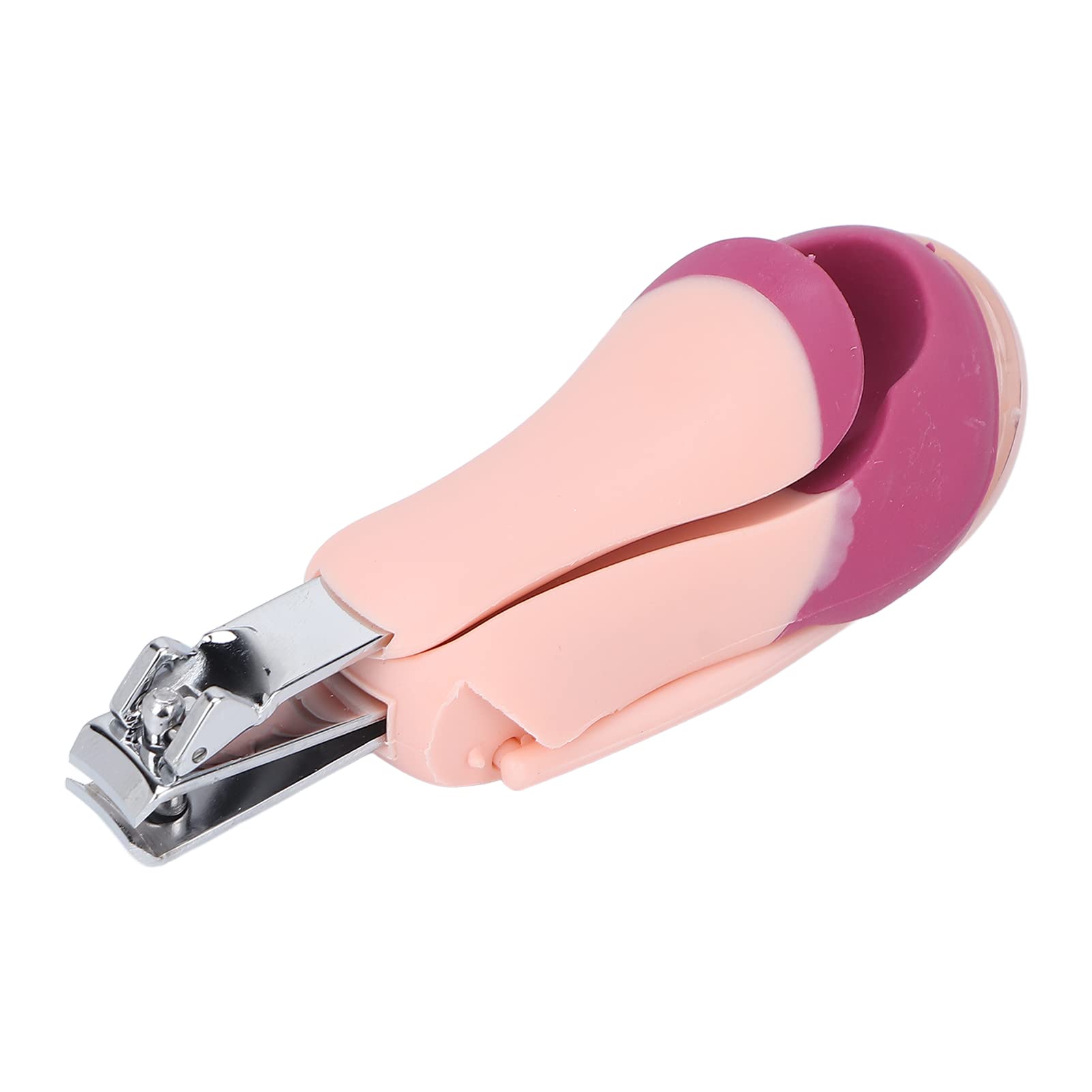 Premium Stainless Steel Nail Clipper Set - Lightweight & Portable with Ergonomic PP/TPE Handle (Pink & Rose Red) - Perfect for Travel, Home, Salon & On-the-Go Grooming
