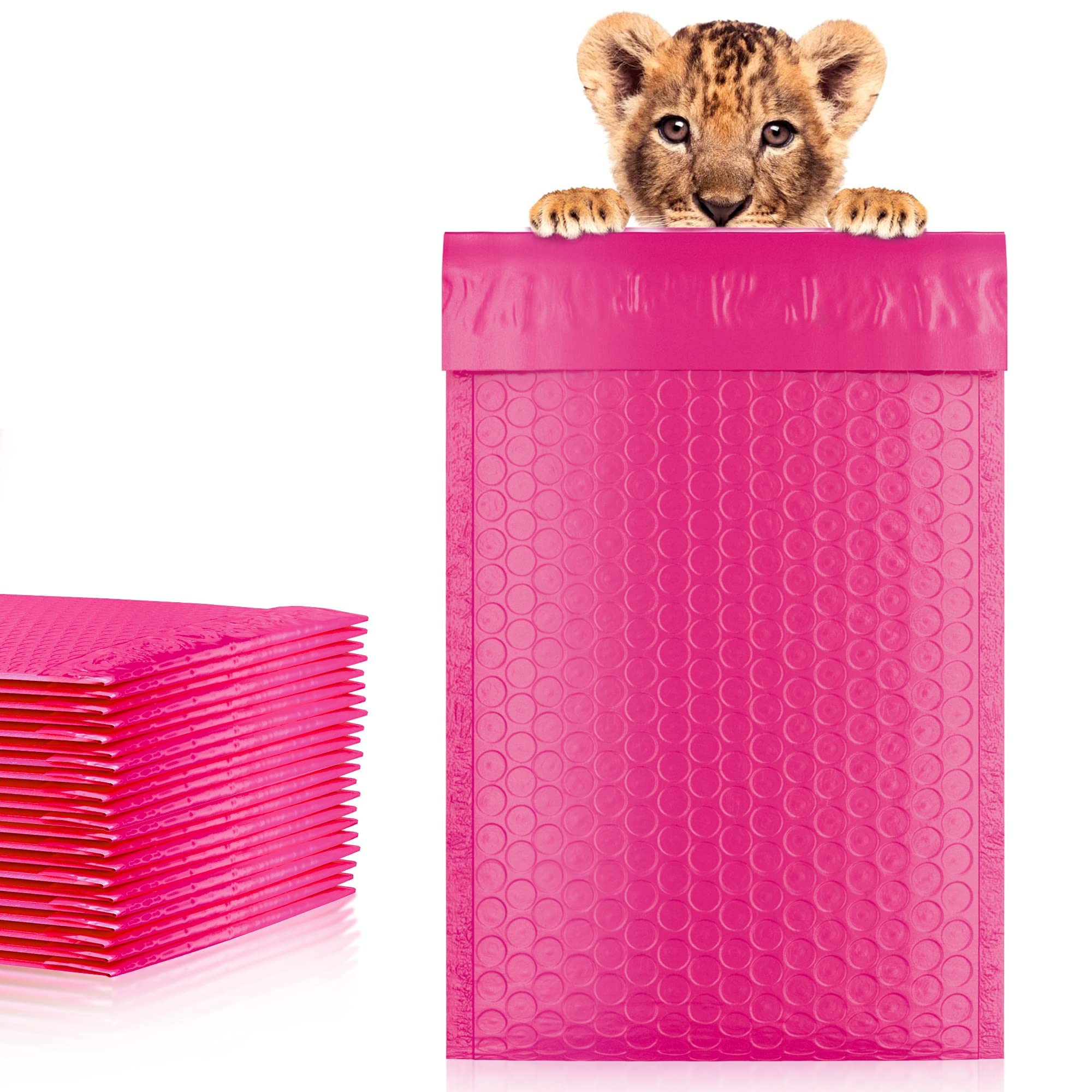 **Pink Poly Bubble Mailers 4x7 Inch - 500 Pack Self Seal Bubble Envelopes for Shipping | Durable, Waterproof, Padded Mailing Bags | Perfect for Ecommerce, Small Business & Online Sellers**