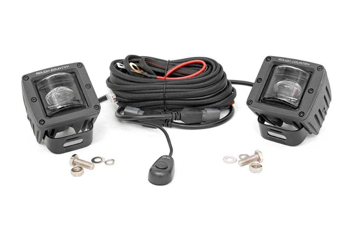 2 Inch Black Series LED Light Pods - SAE Fog Lights for Off-Road Trucks & SUVs - Waterproof & Durable Pair (70907) - Perfect for Night Driving, Camping & Outdoor Adventures