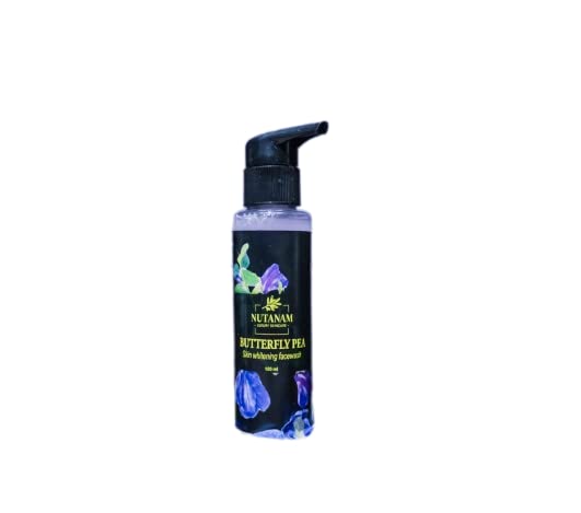 NUTANAM Buttery Pea Face Wash for Bright Skin - Pure Bright Mineral Clay Cleanser | Deep Cleansing & Purifying Facial Wash | Daily Essential Moisturizer | Perfect for Morning & Night Skincare Routine