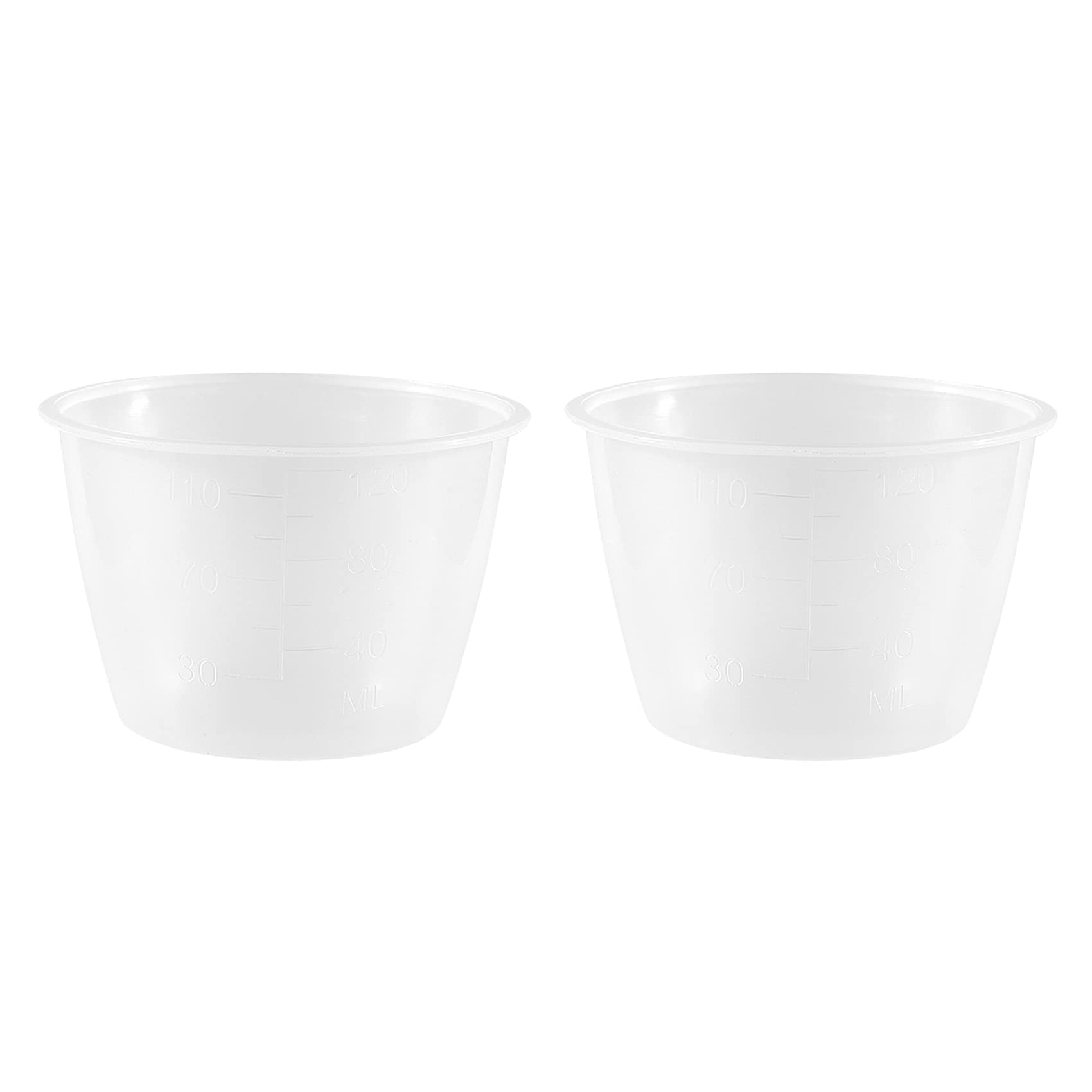 120ml Plastic Electric Rice Cooker Measuring Cup - Set of 2 (Clear & White) - Perfect for Measuring Rice, Grains, and Ingredients for Your Kitchen Appliances