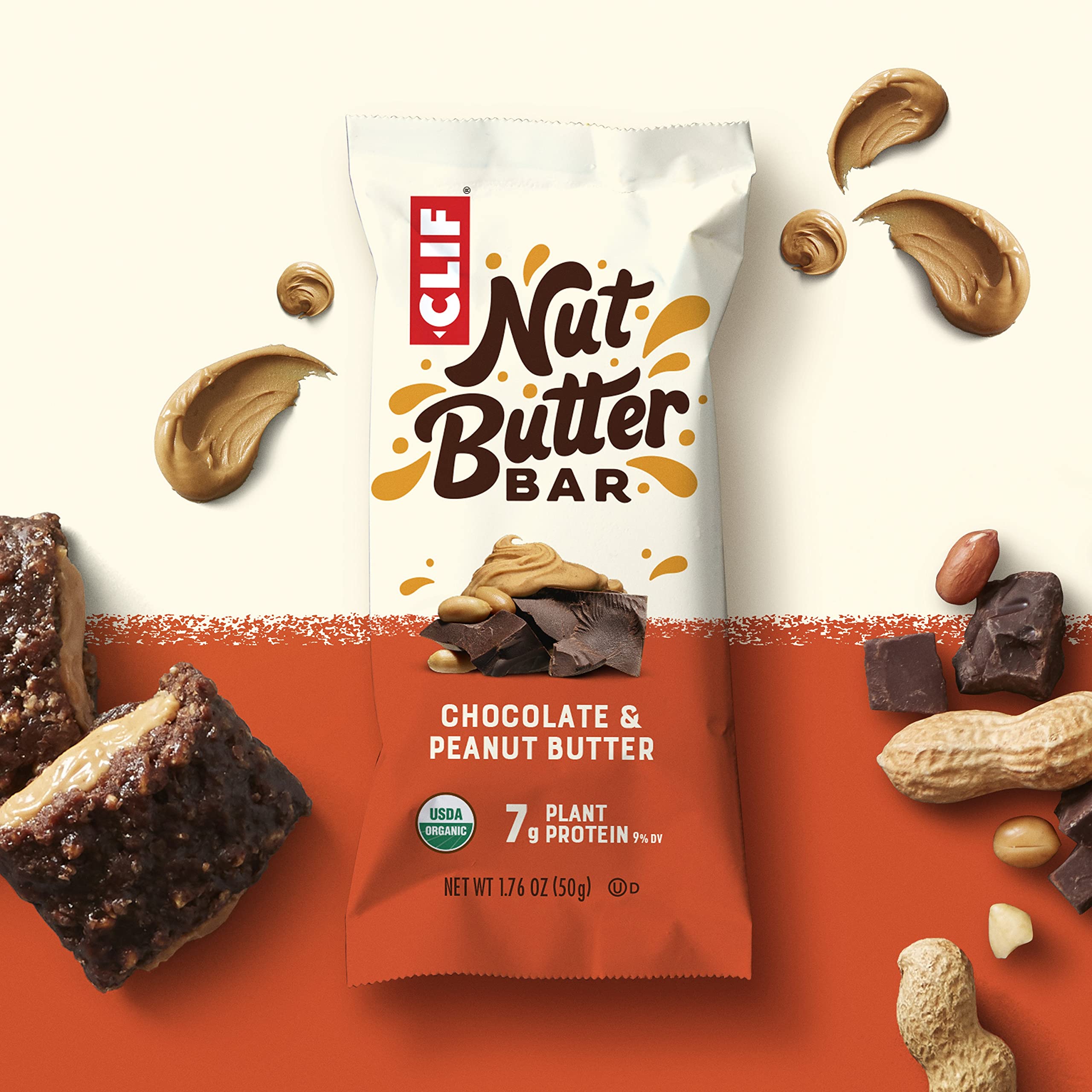 CLIF Bar Nut Butter Energy Bars - Variety Pack (12 x 1.76oz) | Organic Protein Snacks for Hiking, Camping & Workout | Gluten-Free Vegan Energy Bars for Active Lifestyles