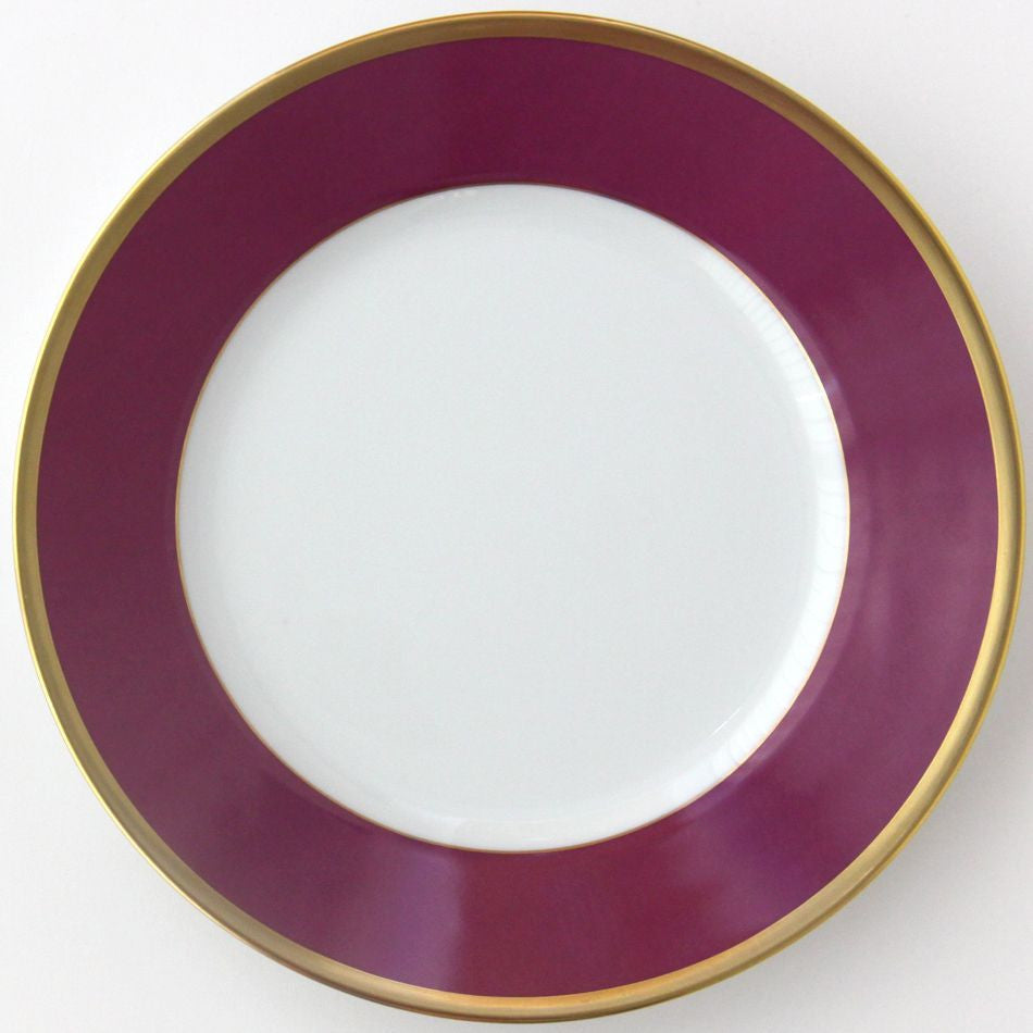 Arc En Ciel Fuschia Dinner Plate - 12 Inch Porcelain Dinnerware Set for Formal Dining, Wedding, and Special Occasions