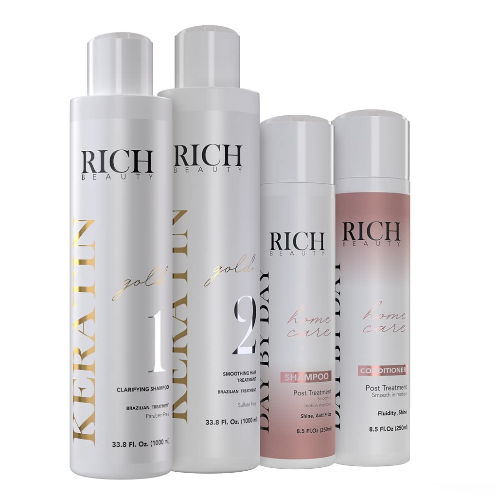 Keratin Hair Treatment Blowout Kit - Brazilian Smoothing for Silky, Frizz-Free Hair at Home