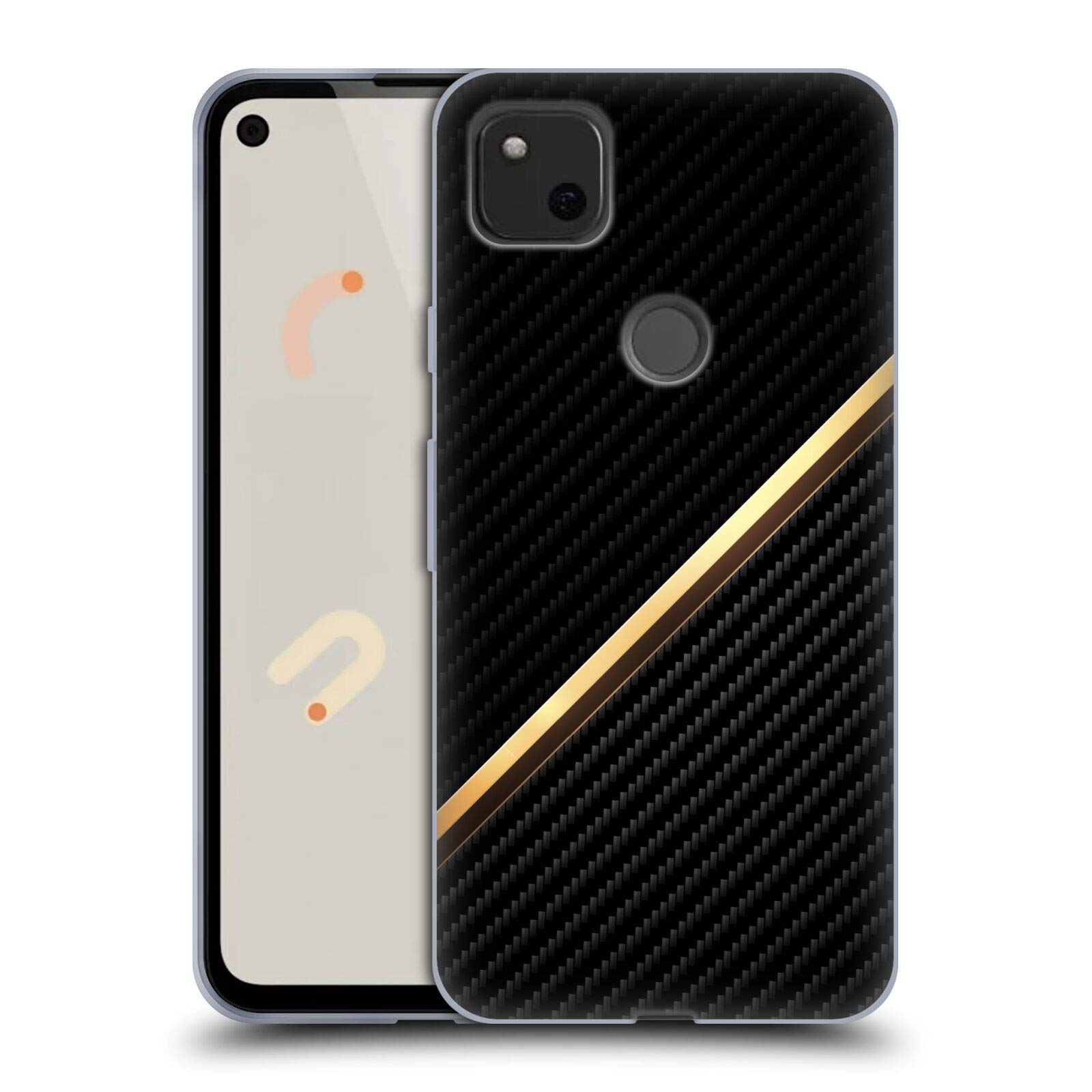 Official Alyn Spiller Gold Carbon Fiber Case for Google Pixel 4a - Durable Protection for Everyday Use