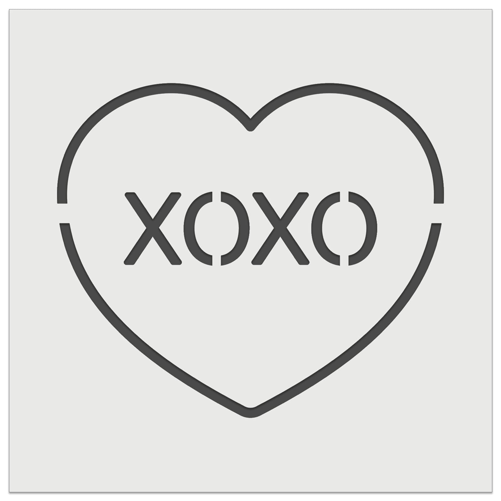 XOXO Conversation Heart Love Valentine's Day Wall Cookie DIY Craft Reusable Stencil - 3.5 Inch | Baking Decorations for Valentine's Cookies, Cupcakes & Cakes | Perfect for Valentine's Day Party Decor & Romantic Gift Ideas