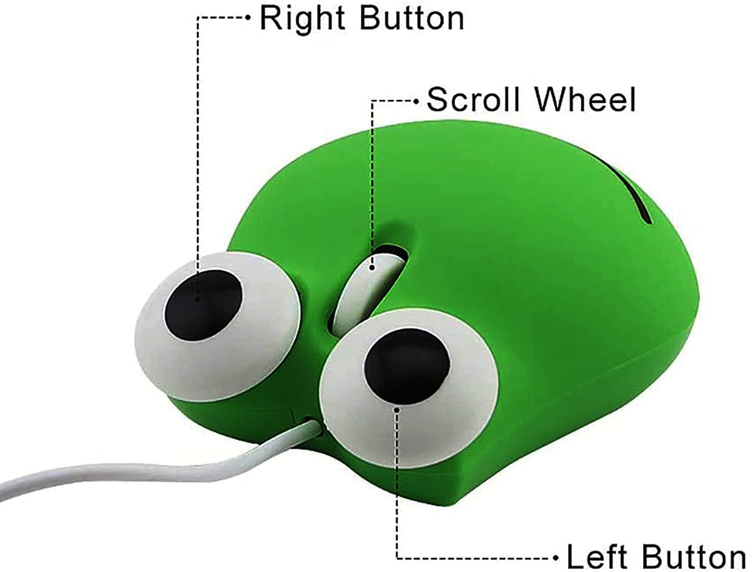 Cute Wired Frog Mouse - Ergonomic Computer Mouse with Mouse Pad for Kids & Adults | Mini Lovely Animal Frog Shaped Mouse for Laptop & Desktop PC | Perfect for Home, Office & School Use (Green)