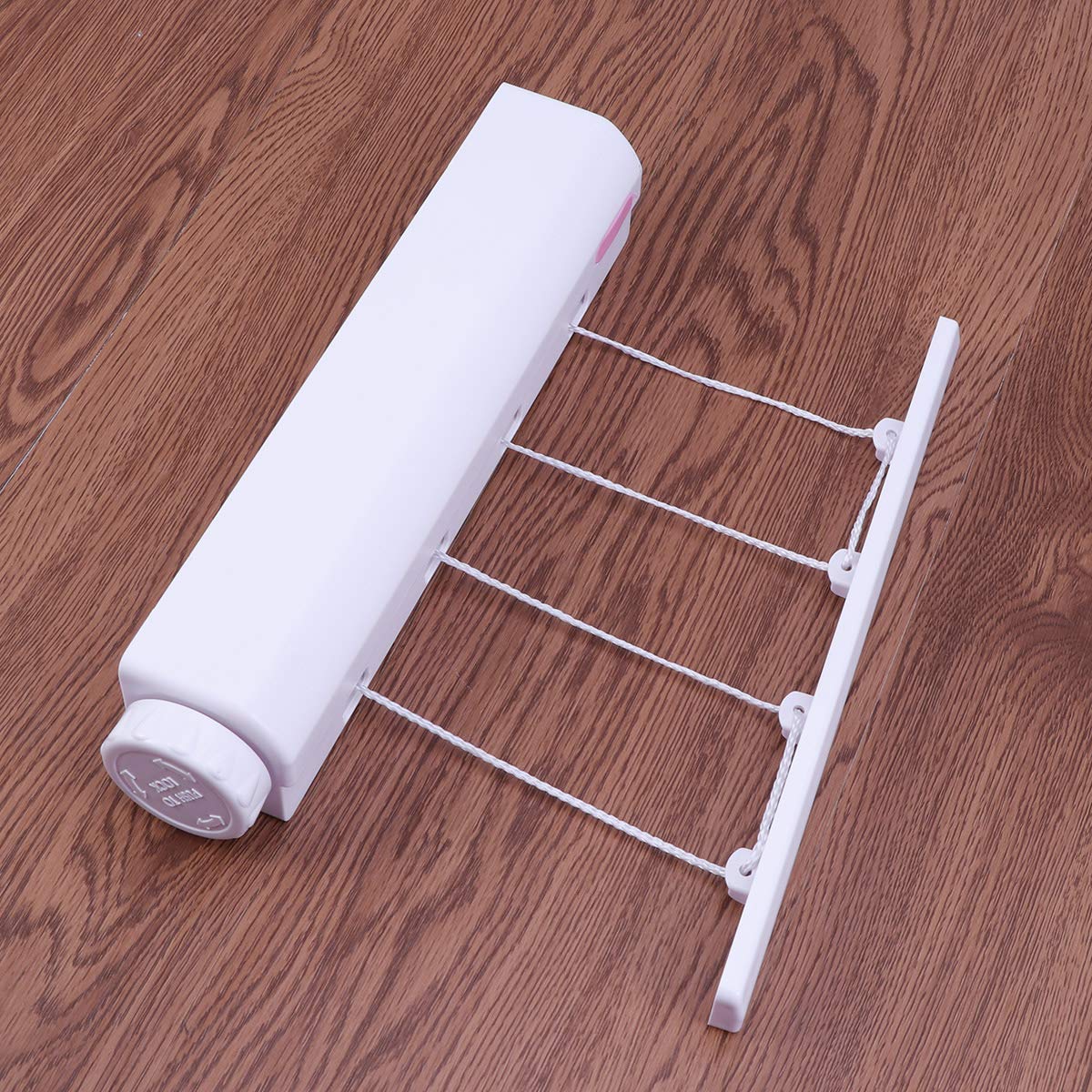 VICASKY Retractable Laundry Drying Line - 16.4ft Extendable Clothesline for Indoor/Outdoor Use, Heavy Duty Stainless Steel Wire with Wall Mount - Perfect for Apartments, Balconies, Camping & Travel