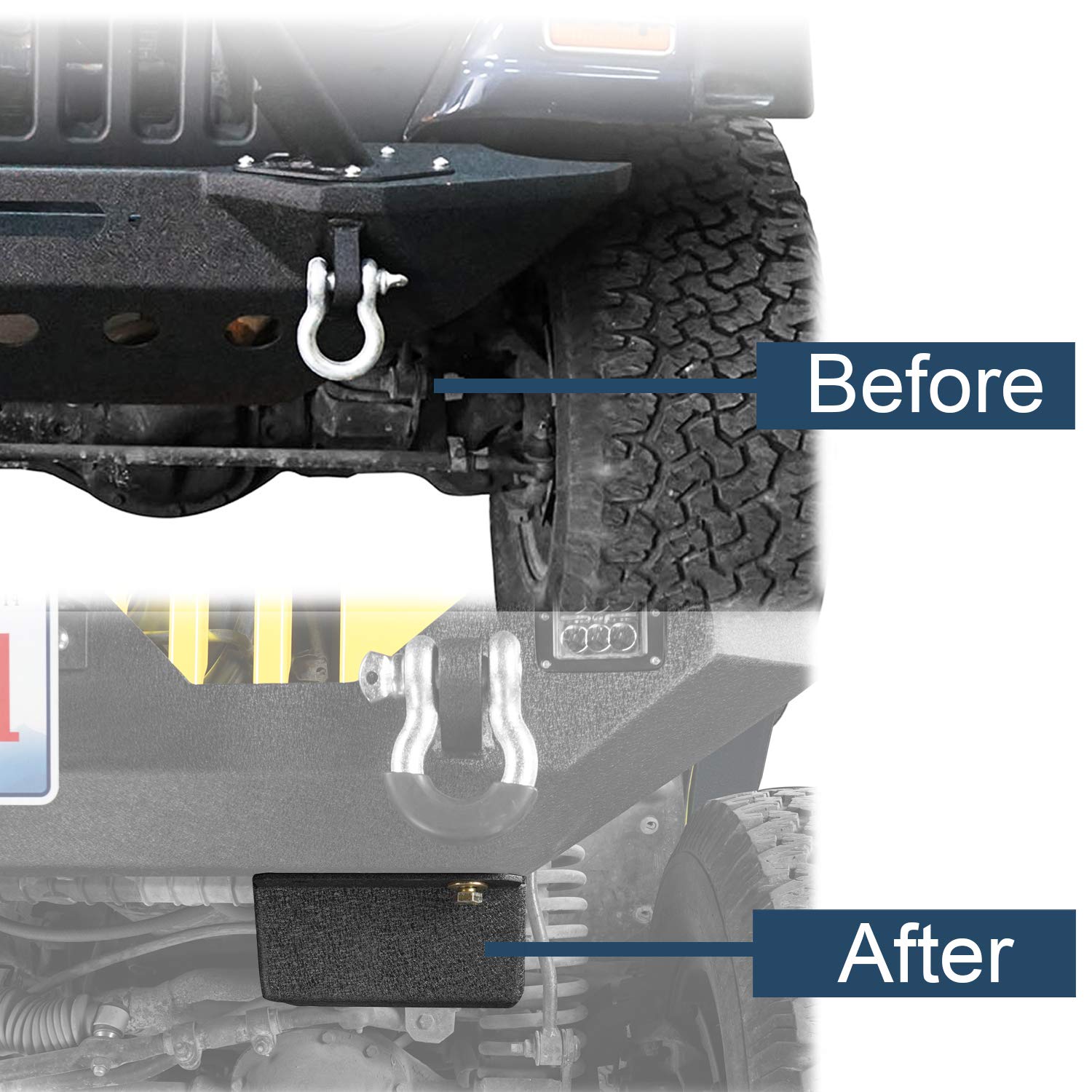 Hooke Road Heavy Duty Steering Box Skid Plate Brace for 1997-2006 Jeep Wrangler TJ - Off-Road Protection & Reinforcement for Rock Crawling & Trail Adventures