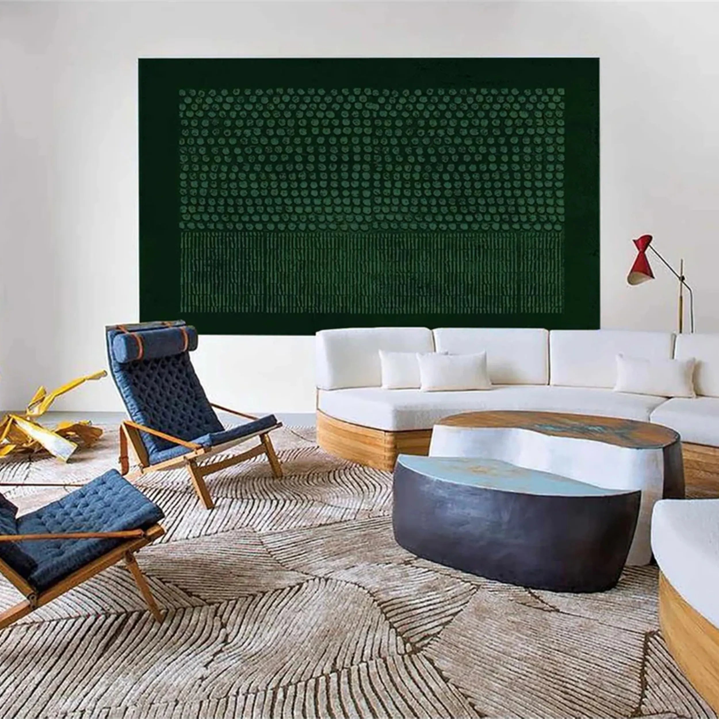 Blue & Green Abstract Art Print #BG024 - Modern Wall Decor for Living Room, Bedroom & Office
