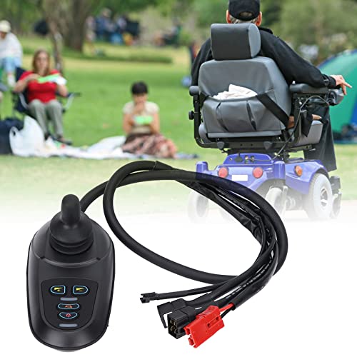 Electric Wheelchair Joystick Controller Replacement - Brushed 4P Joystick with EABS Parking Function (0-50A, 24V DC) for Mobility Wheelchairs | Compatible with Most Electric Wheelchairs | Ideal for Home Use, Outdoor Activities, and Daily Commuting
