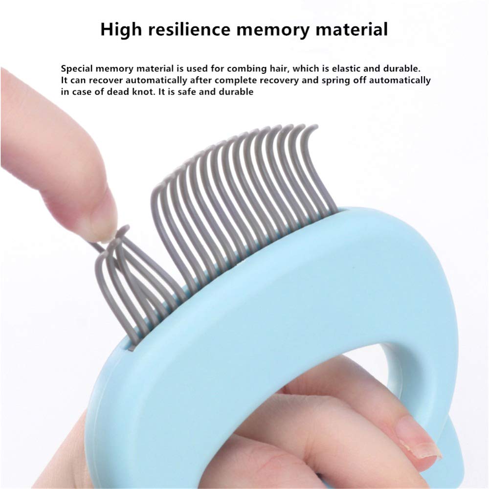Pet Hair Remover Brush - Self Cleaning Slicker Brush for Dogs & Cats - Gentle Grooming Tool for Shedding Control - Perfect for Long/Short Hair Pets (Green) - Use for Home Grooming, Travel & Professional Pet Care