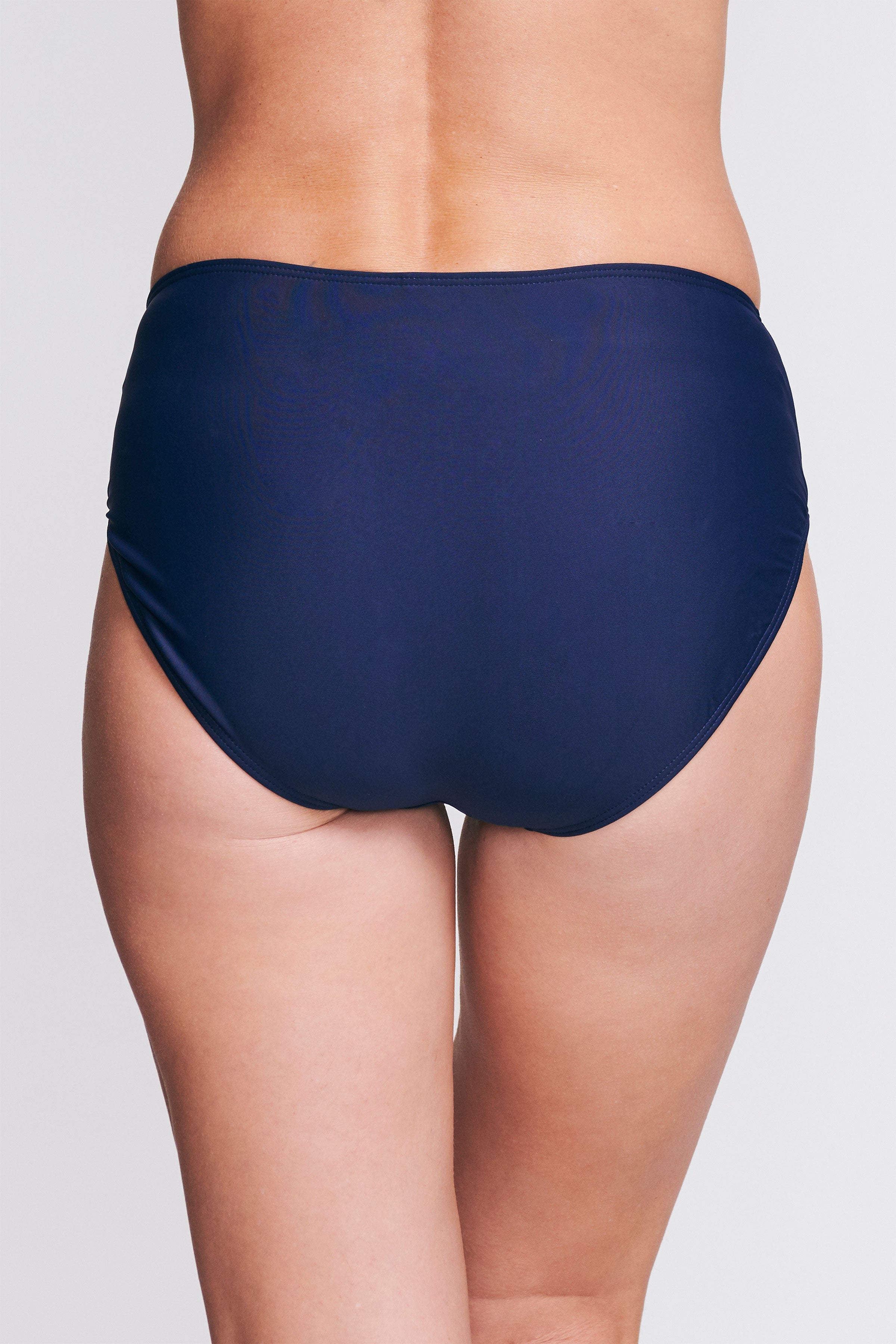 Mid Waist Brief in Solid Navy - Comfortable Women's Underwear for Everyday Wear, Workout & Lounge
