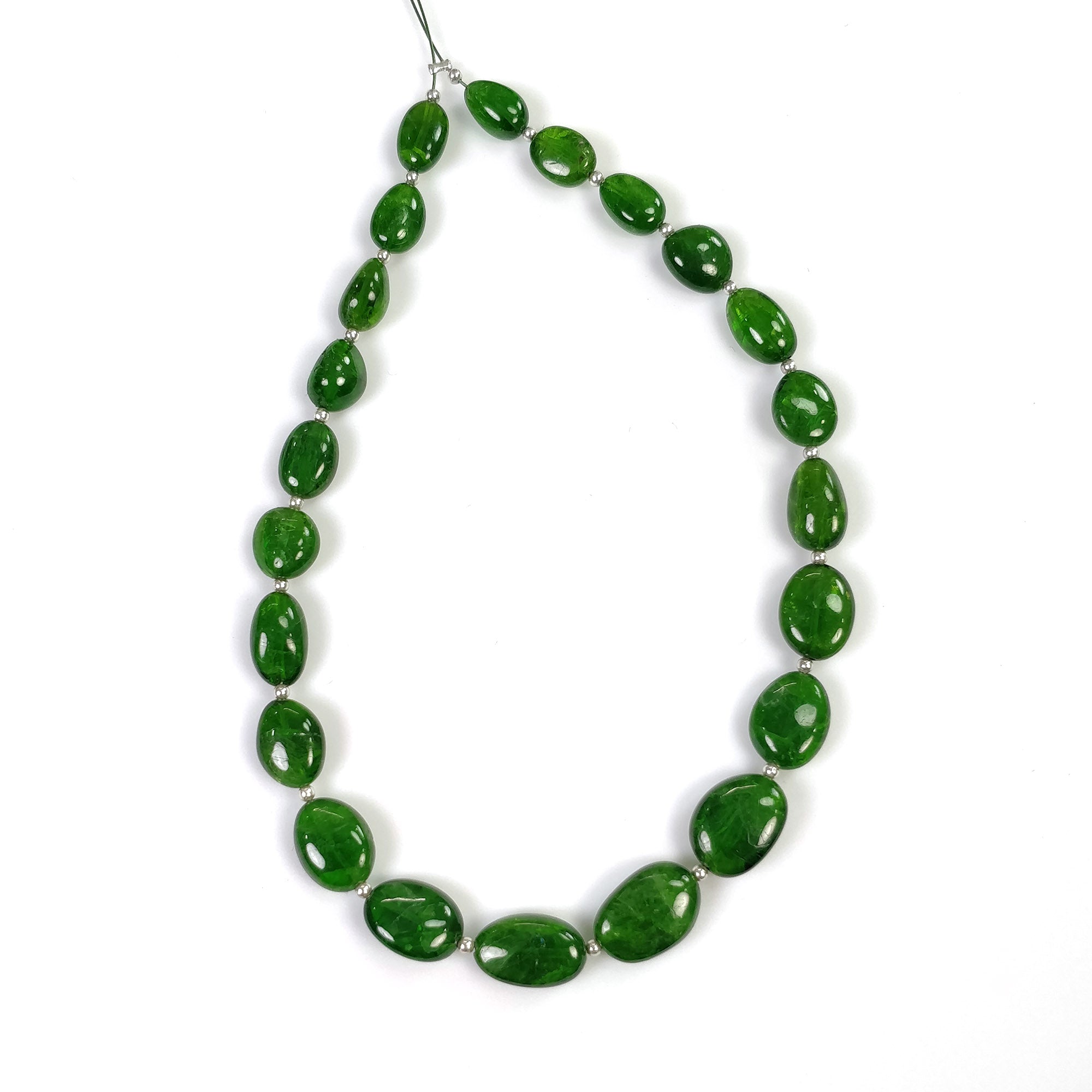 Natural Green Chrome Diopside Loose Beads - 52.00cts Genuine Gemstone Nuggets (7.5x5.5mm to 11x8mm) for Jewelry Making, Wire Wrapping & DIY Crafts | High-Quality Uneven Plain Beads with Video