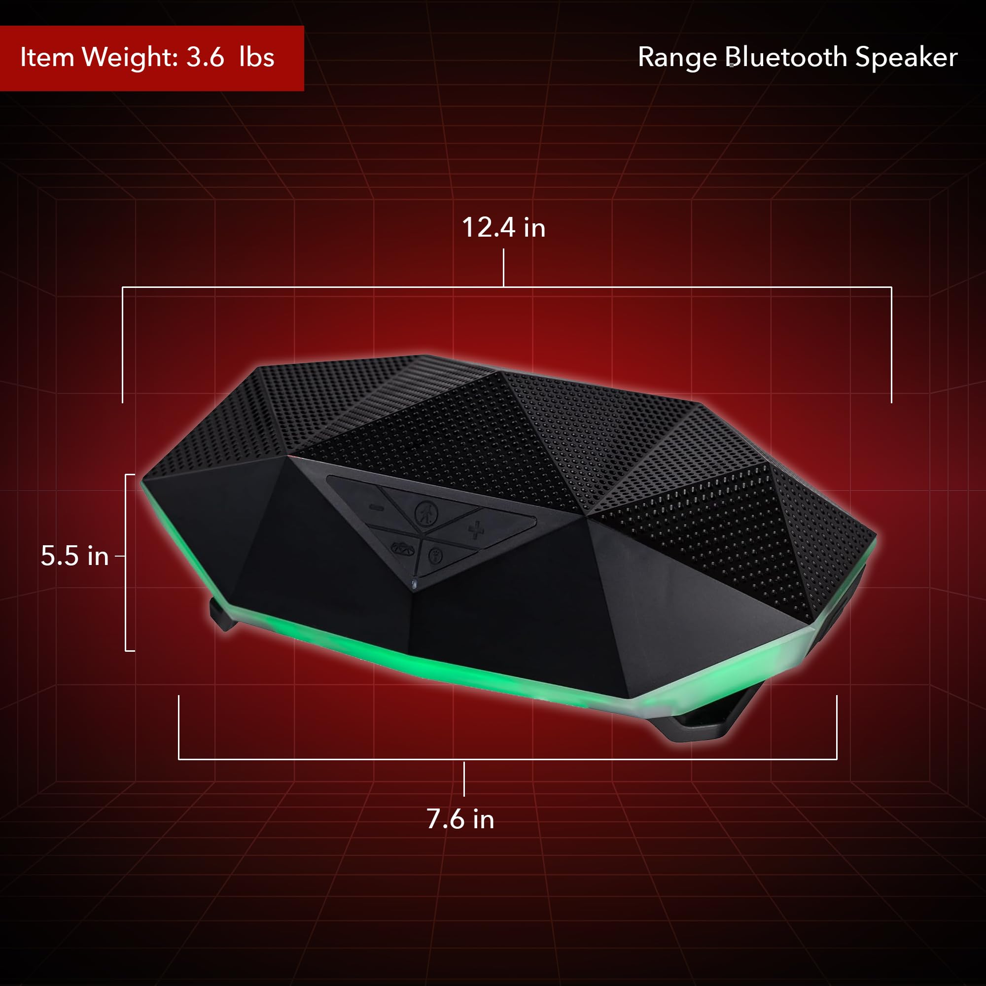 Outdoor Tech Range Bluetooth Speaker - Portable Wireless 360° Hi-Fi Sound, IP67 Waterproof Dustproof Shockproof - Perfect for Camping, Beach & Outdoor Adventures