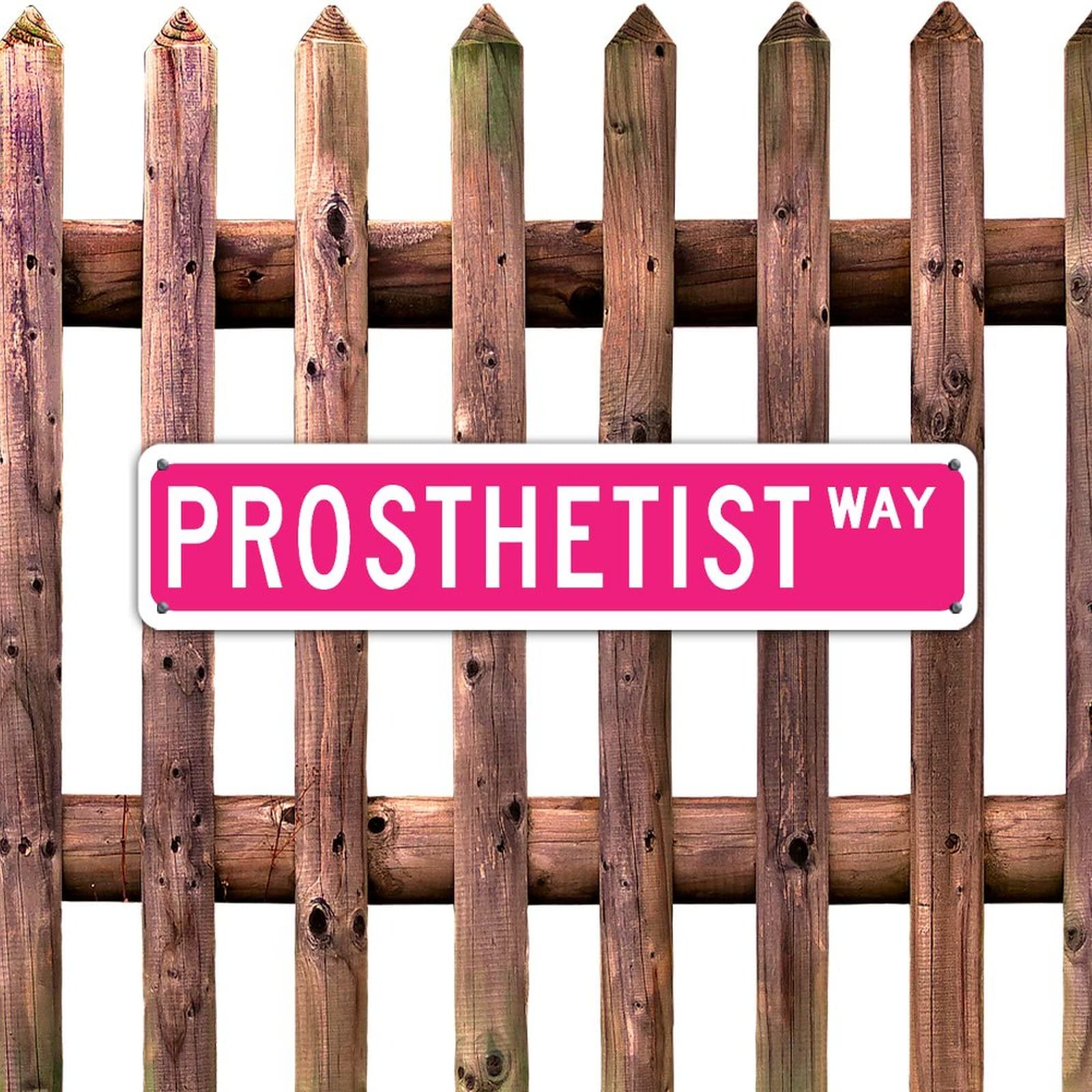 Custom Metal Wall Decor - Solid Career Prosthetist Sign for Office, Garage & Patio | UV Protected, Fade Resistant, 4x18 Inch | Perfect Retirement Gift & Indoor/Outdoor Decoration