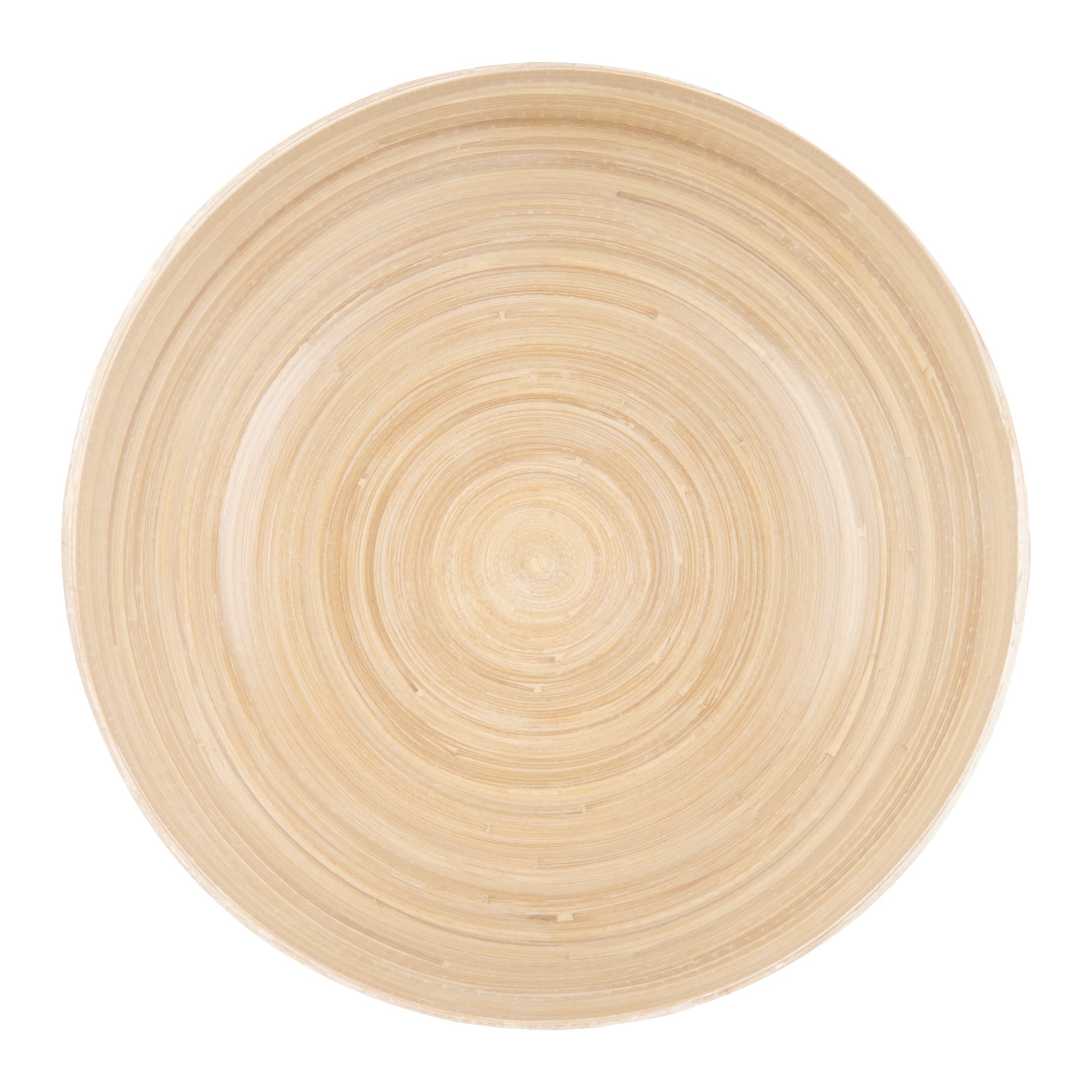 Bambuddha 30 oz Large Round Natural Spun Bamboo Salad Bowl - 11 x 11 x 5.5 Inches - Eco-Friendly Serving Bowl for Salads, Pasta, Fruits & Party Dishes - 1 Count Box