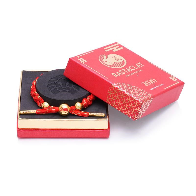 Rastaclat Year of the Rat Boxed Bracelet - Adjustable M/L Size for Men & Women - Perfect for Gifts, Sports, and Everyday Wear
