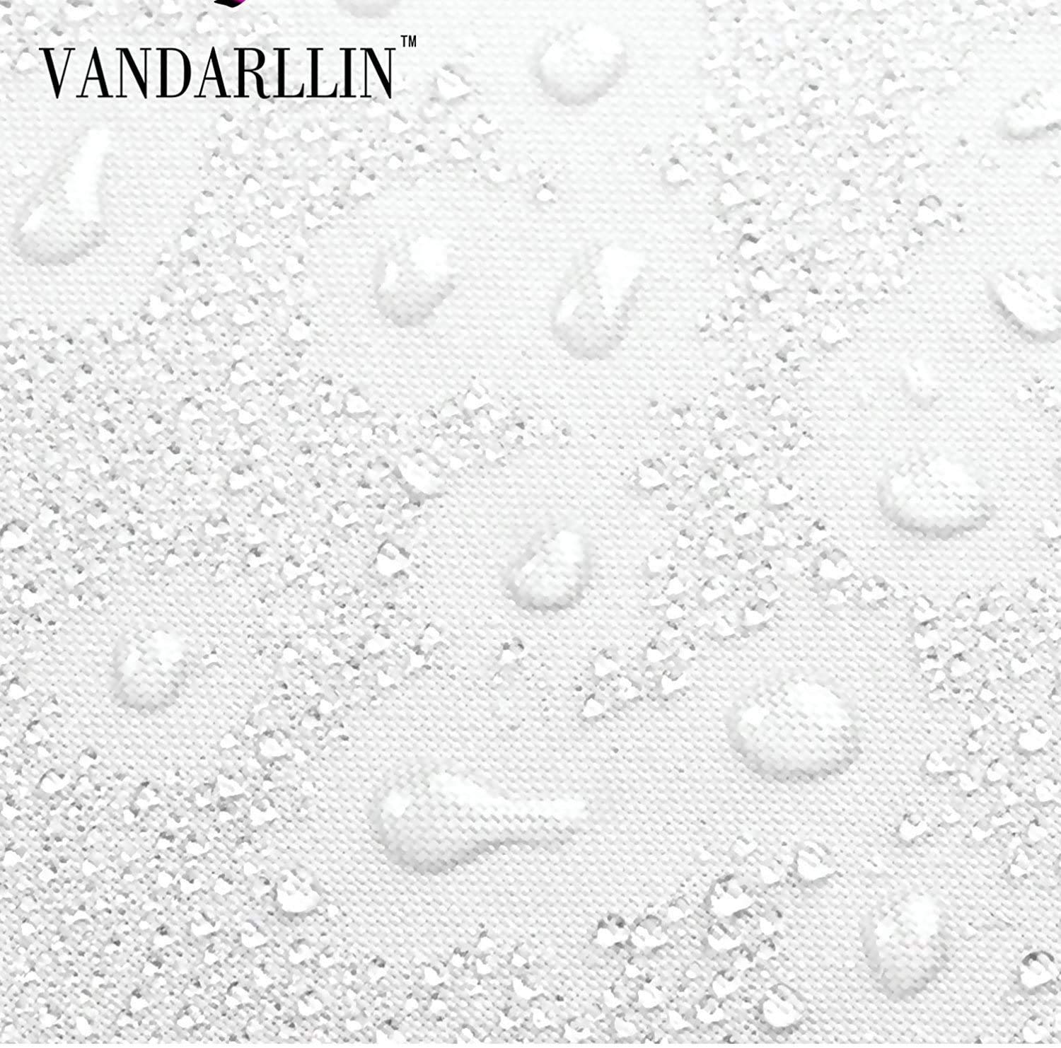 Vandarllin Geometric Pattern Waterproof Polyester Shower Curtain 66x72 Inches - Modern White & Grey Bathroom Decor for Home, Hotel & Spa Use